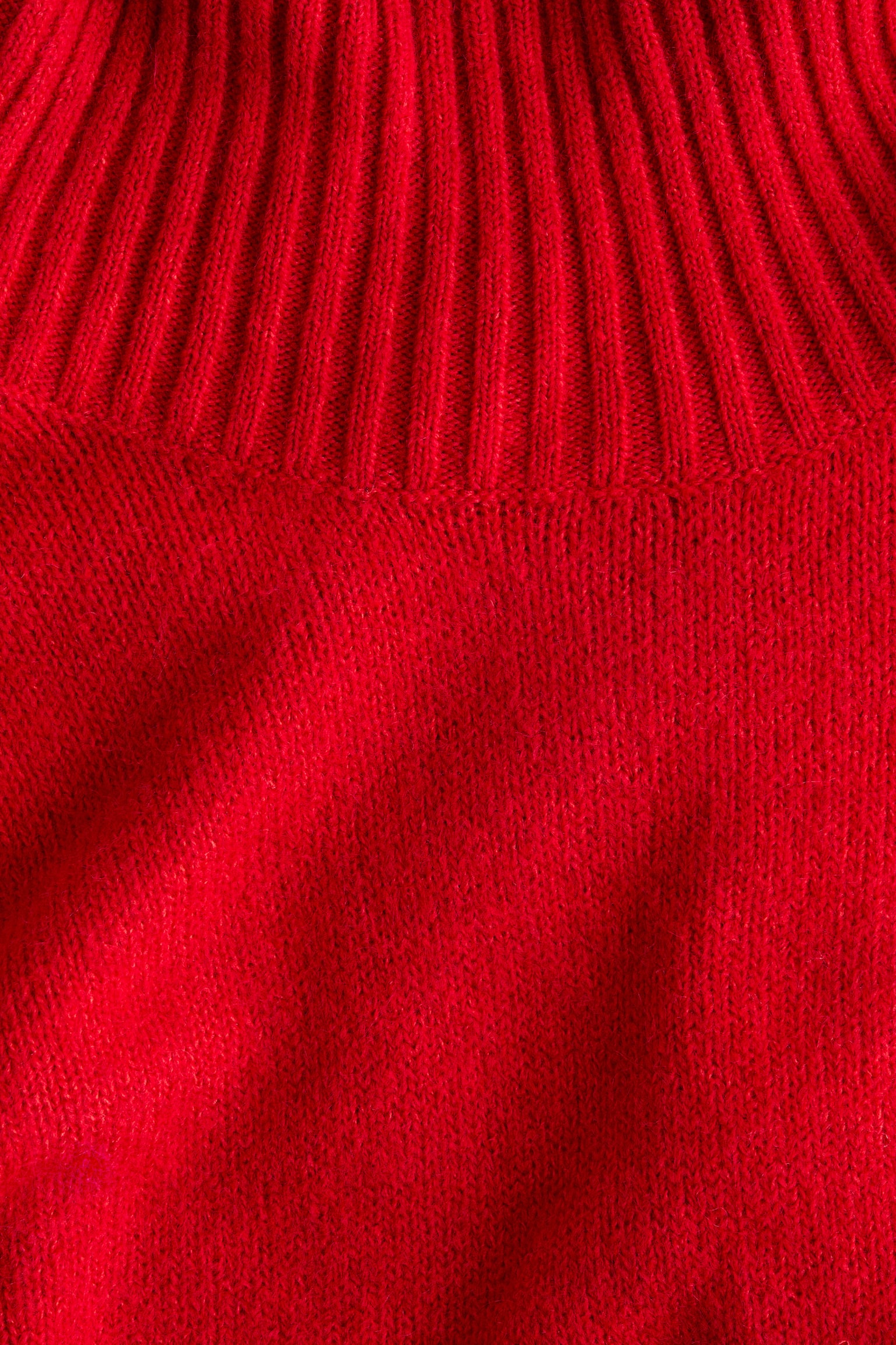 Top tejido de cuello alto - Rojo/Negro/Crema/Beige oscuro - 4