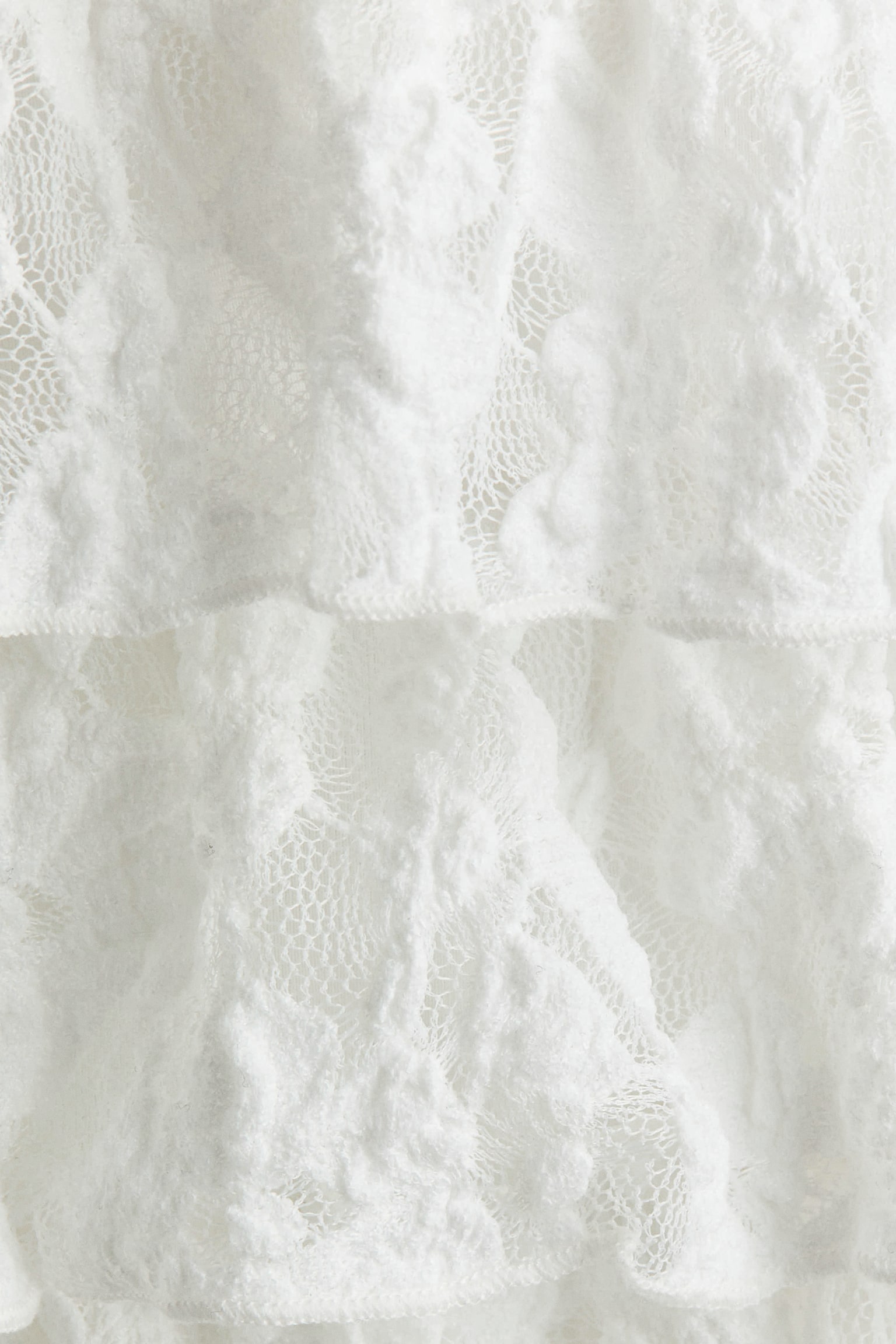 Женский топ H&M Tiered lace top, цвет: Белый — фото 6