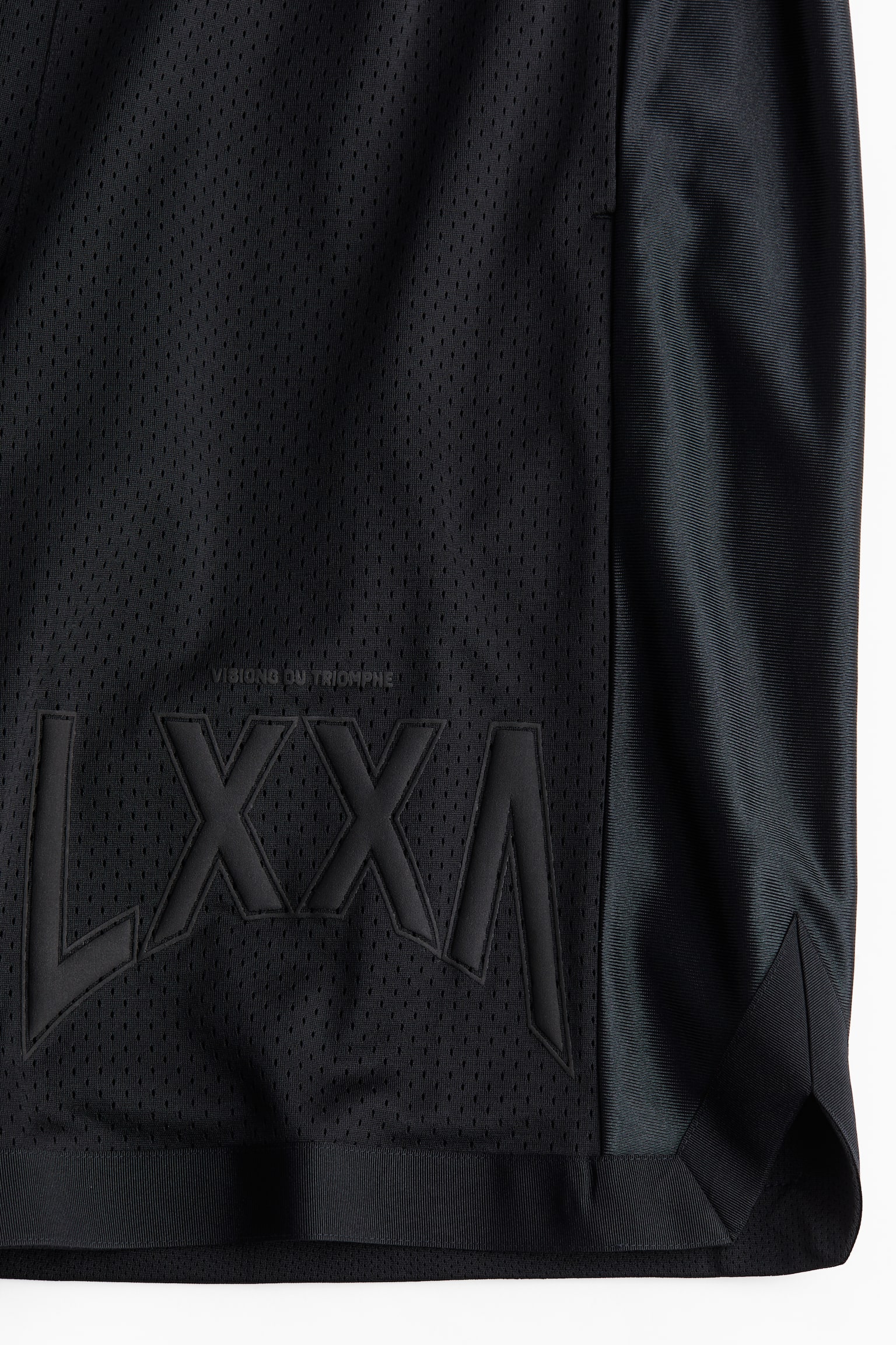 Long mesh sports shorts in DryMove™ - Black - 7