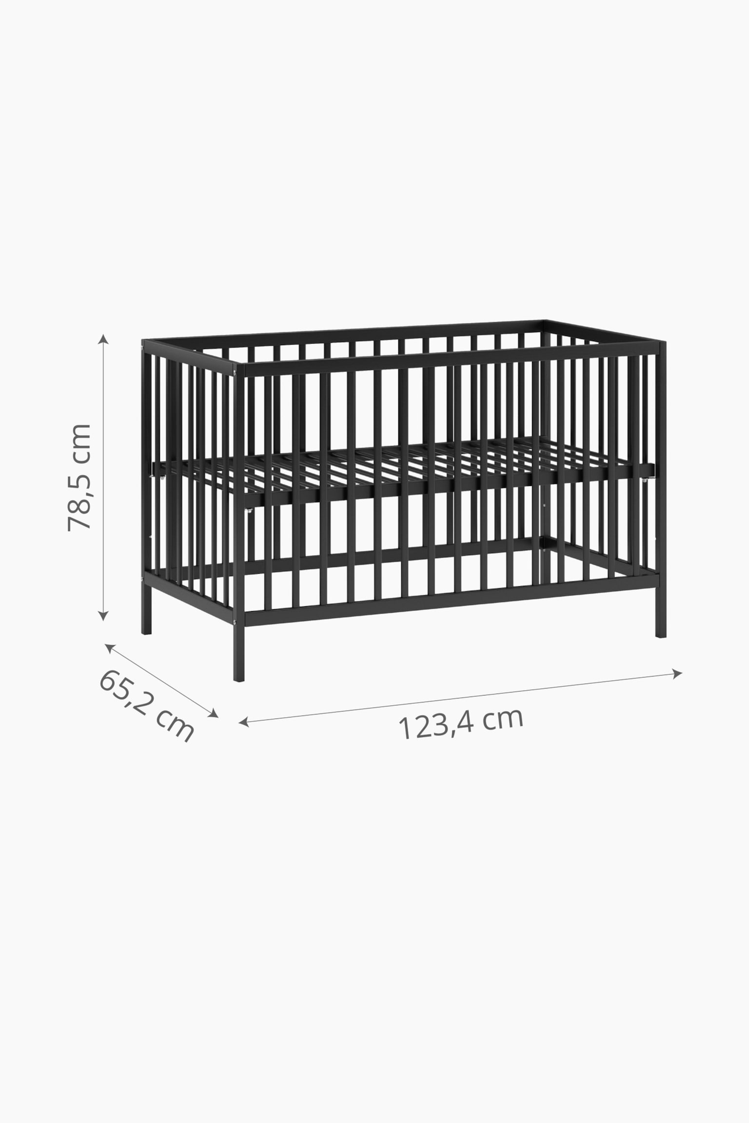 Babybett - Hetre - Schwarz - 3