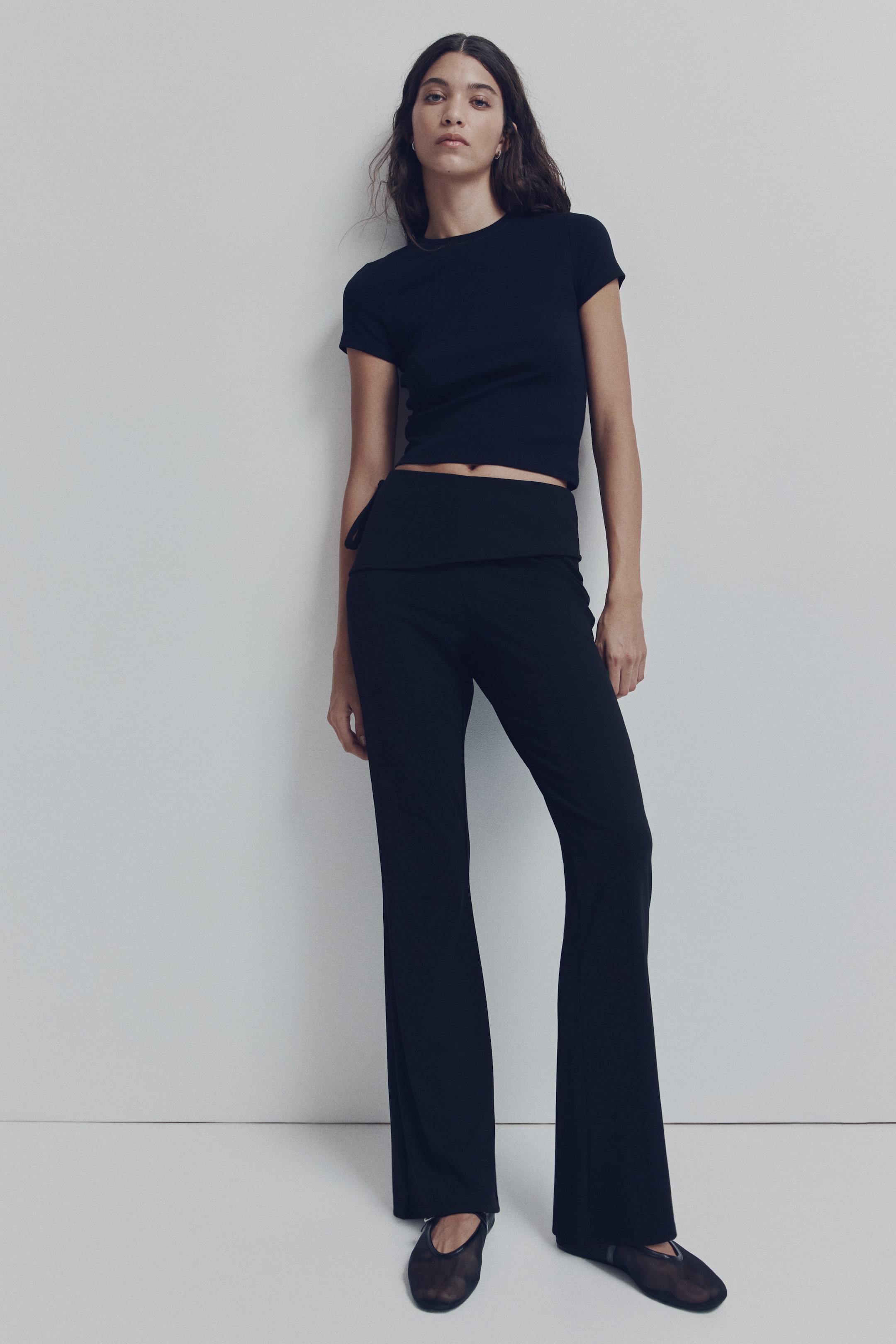 View larger image: Flared trousers - Black - Ladies | H&M IN 1