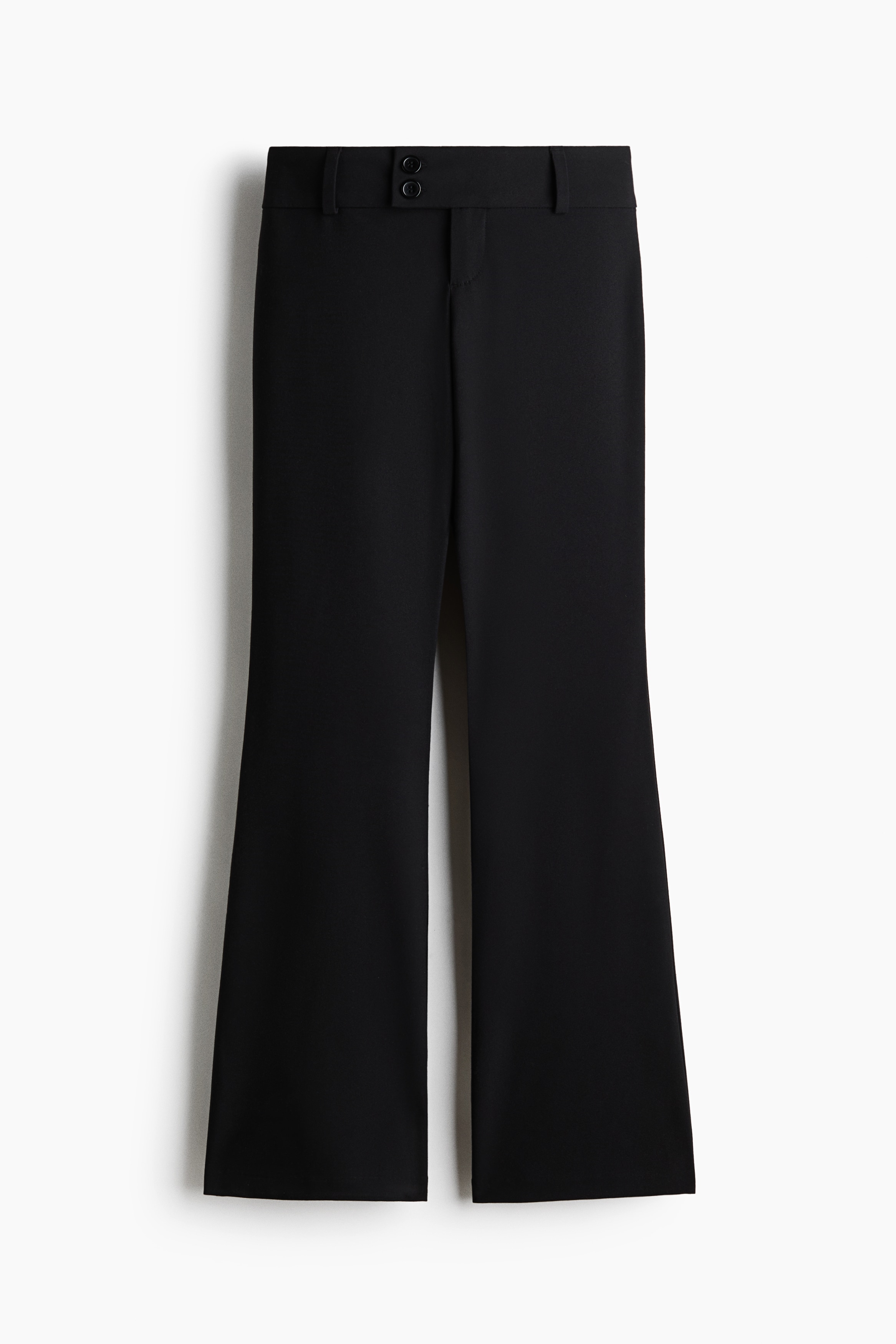 Flared tailored trousers - Black/Burgundy