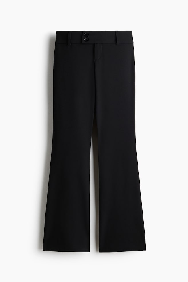 Flared Dress Pants - Black/Burgundy - 1