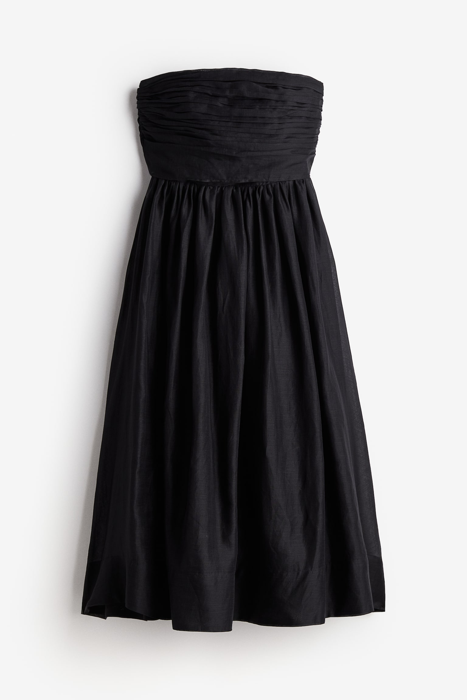 Robe bandeau en ramie - Noir - 2