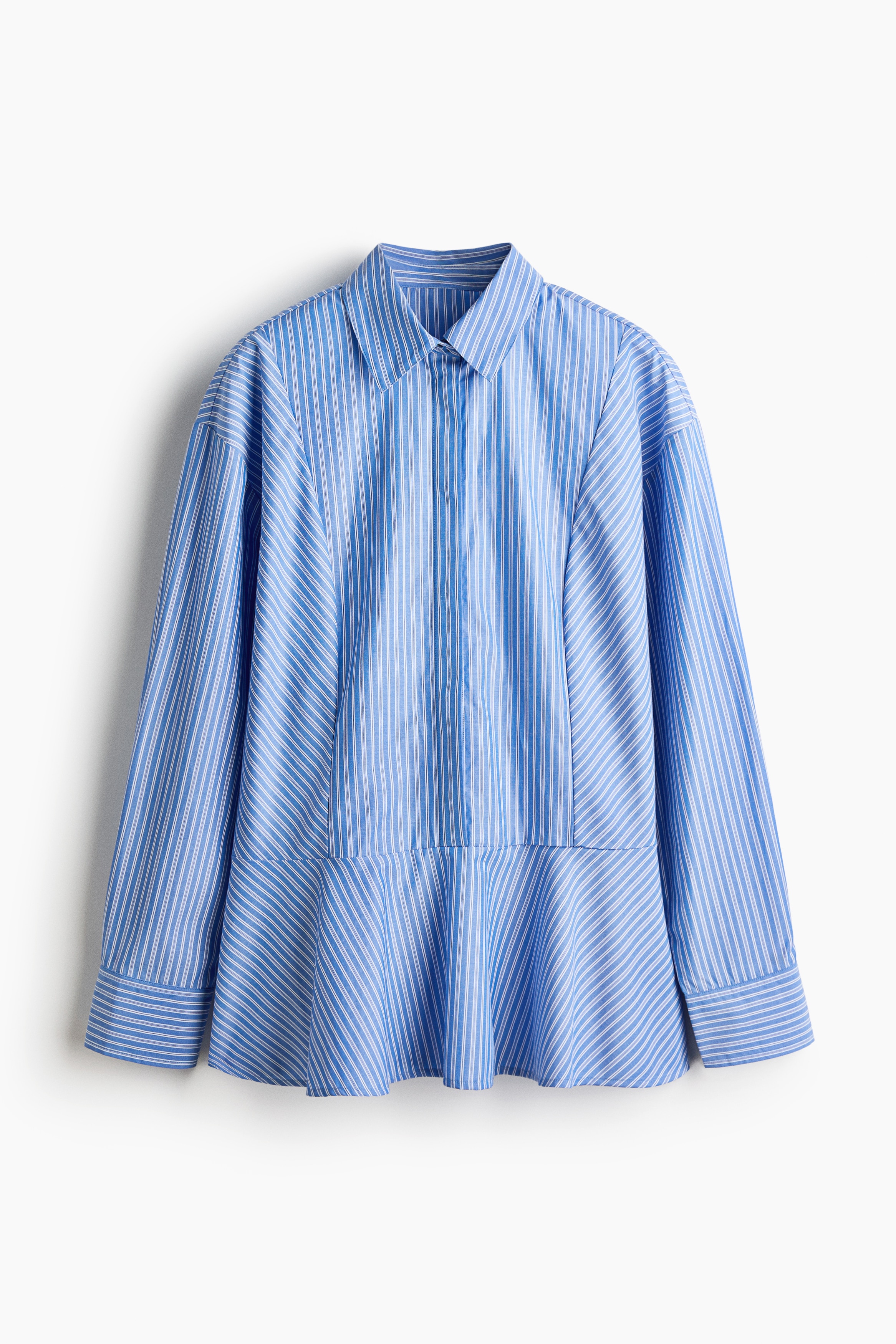 Long peplum shirt - Blue