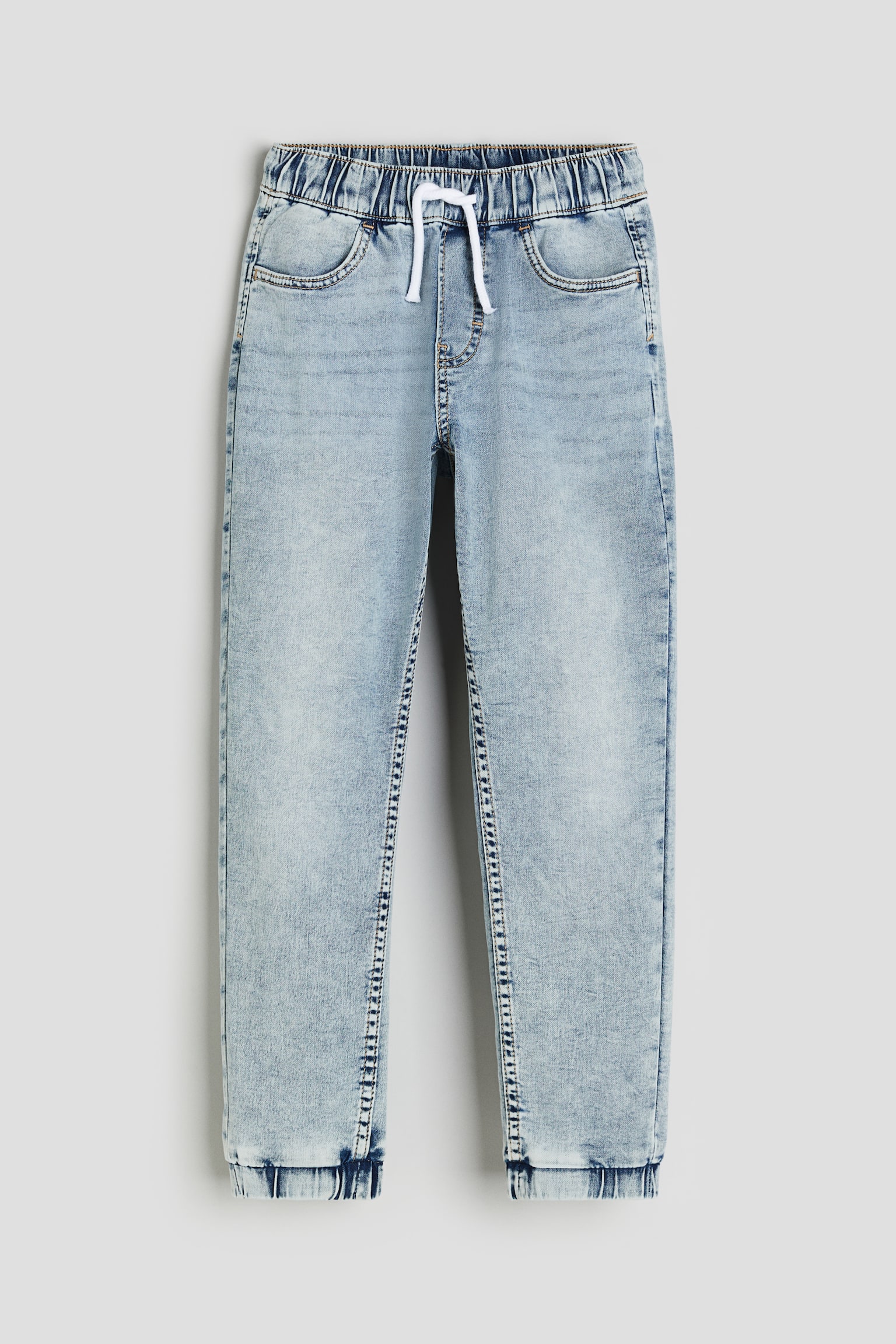 Comfort Stretch denim joggers - Light denim blue - 1