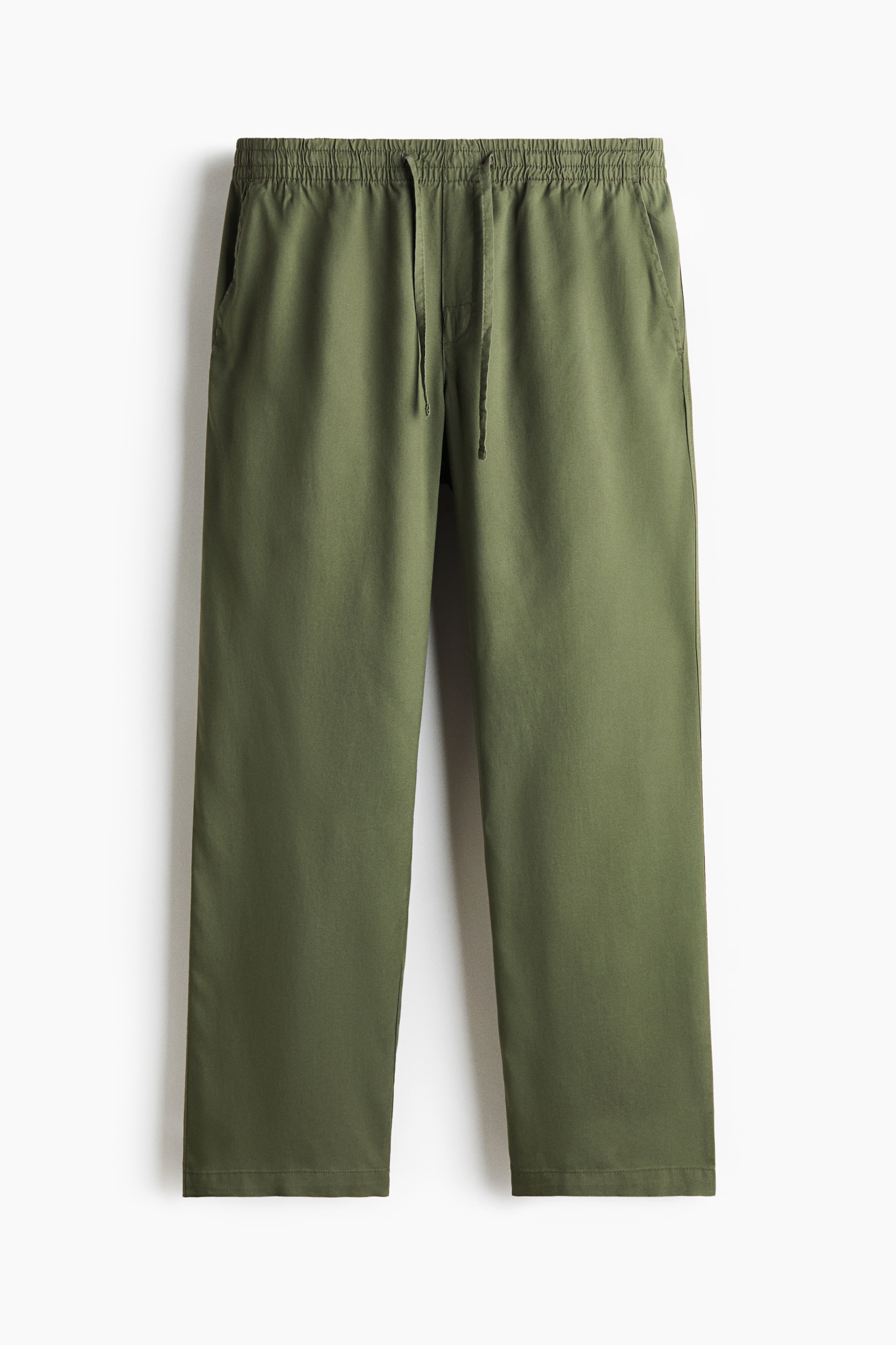 Pantalon Relaxed Fit en lyocell - Vert kaki/Noir/Beige