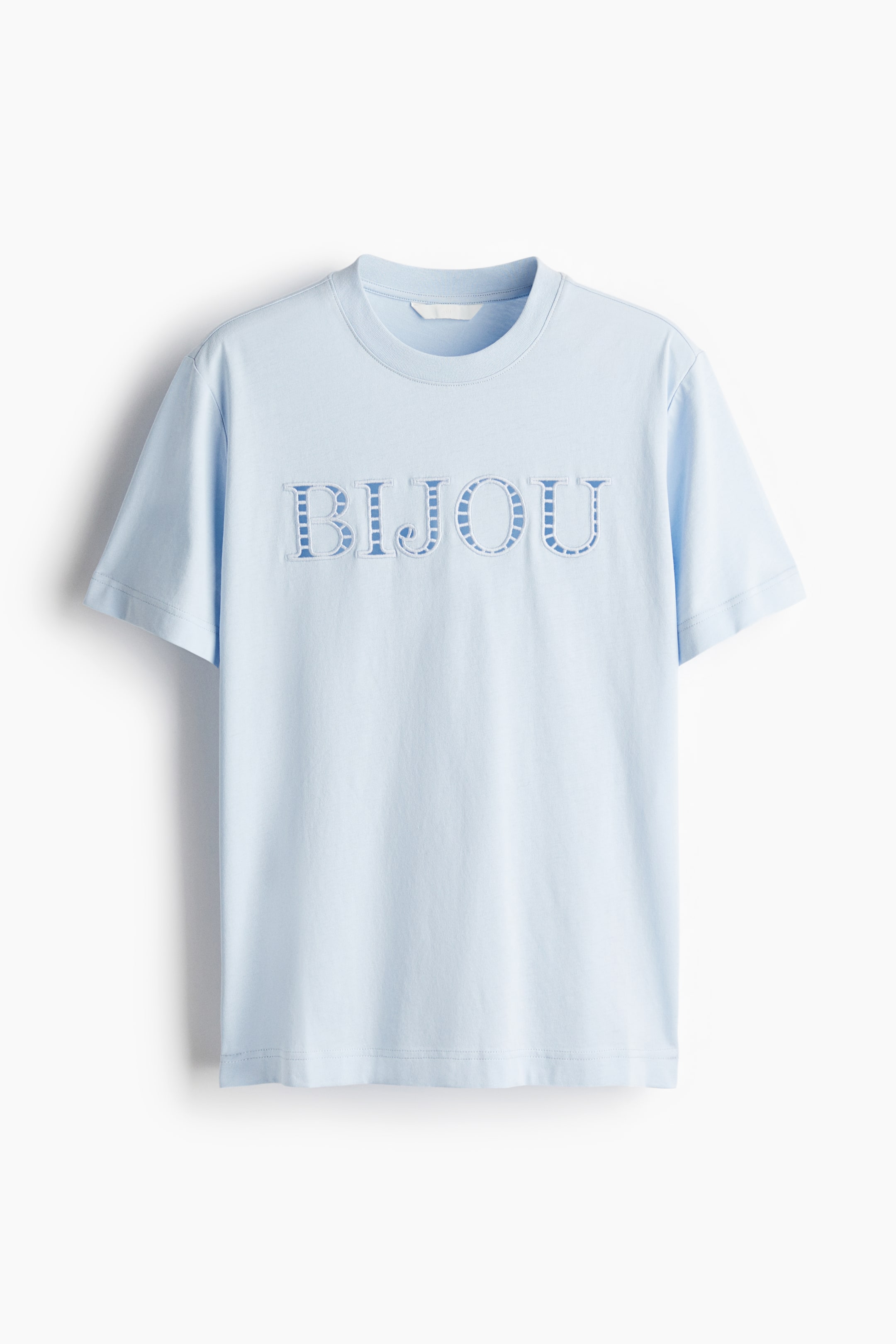 View larger image: Motif-Detail T-Shirt - Light blue/Bijou - Ladies | H&M PH 1