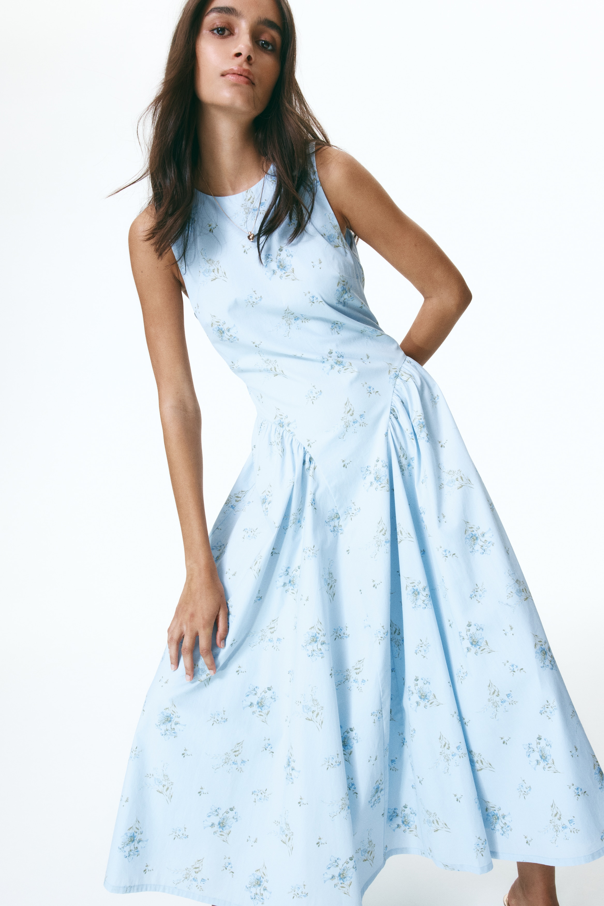 Blue Midi Dresses | Floral, Satin, Bodycon & Summer | H&M IN