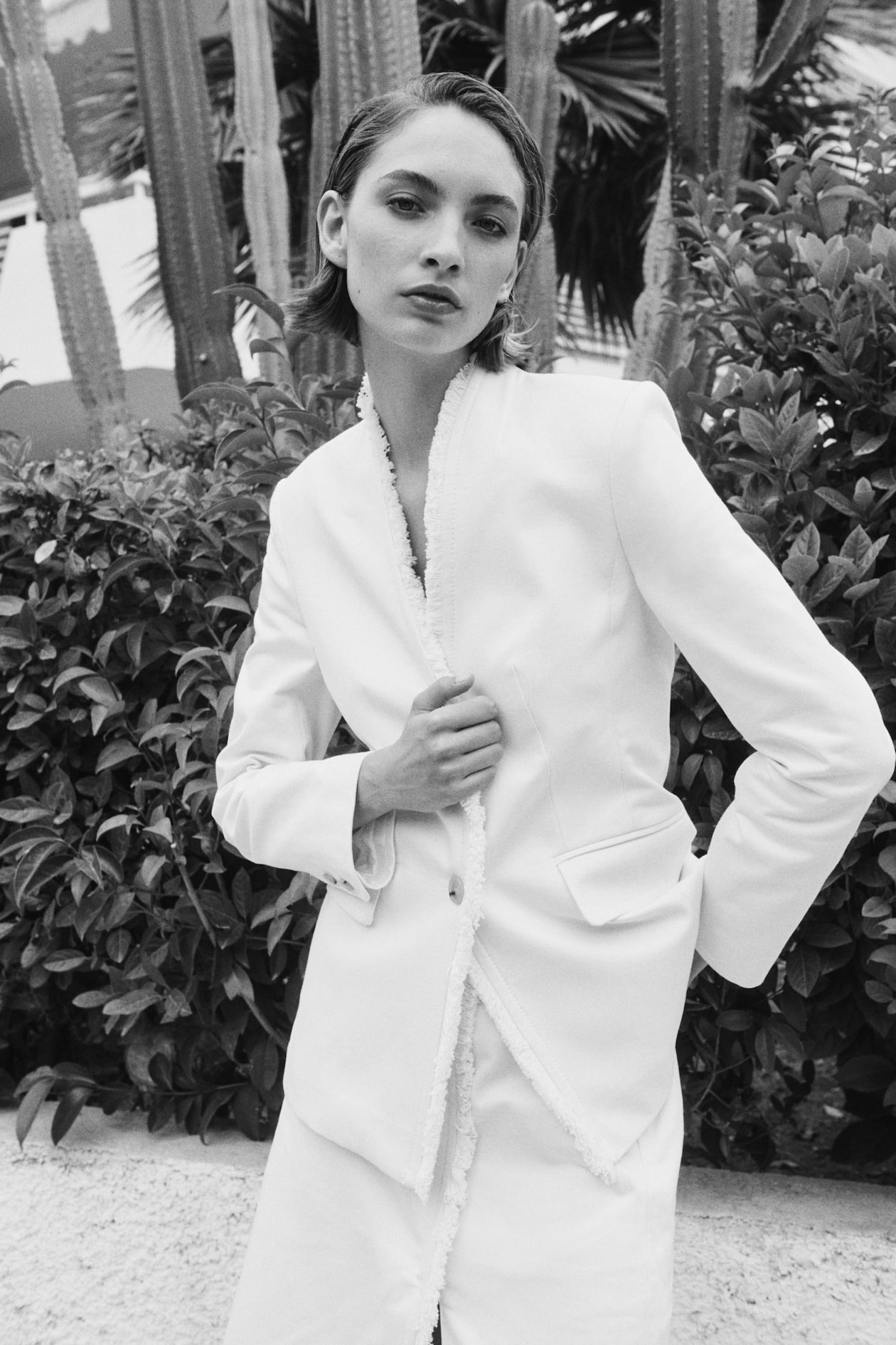 Frayed-Edge Blazer - image 5