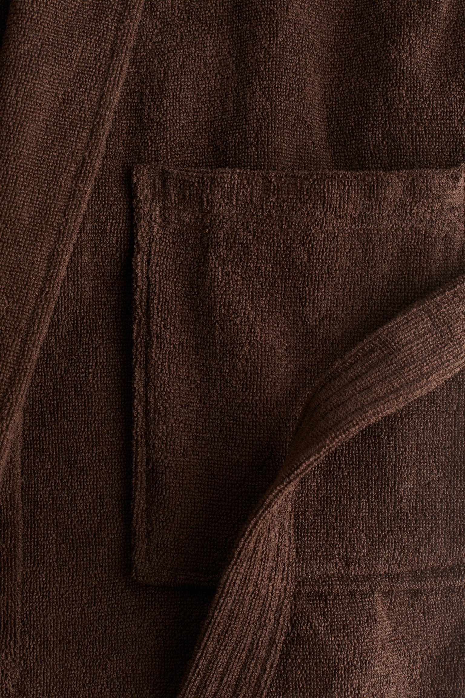 Женские платья H&M Cotton Terry Bathrobe, цвет: Тёмный коричневый — фото 3
