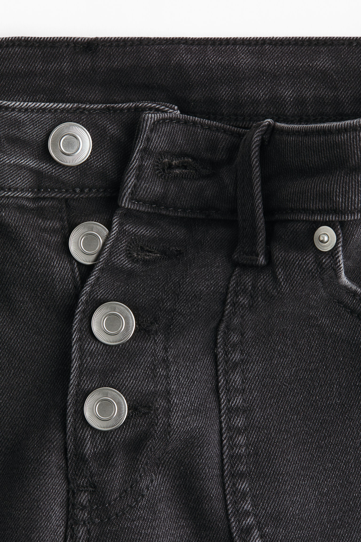 Flared Regular Jeans - Washed black/Light denim blue - 7