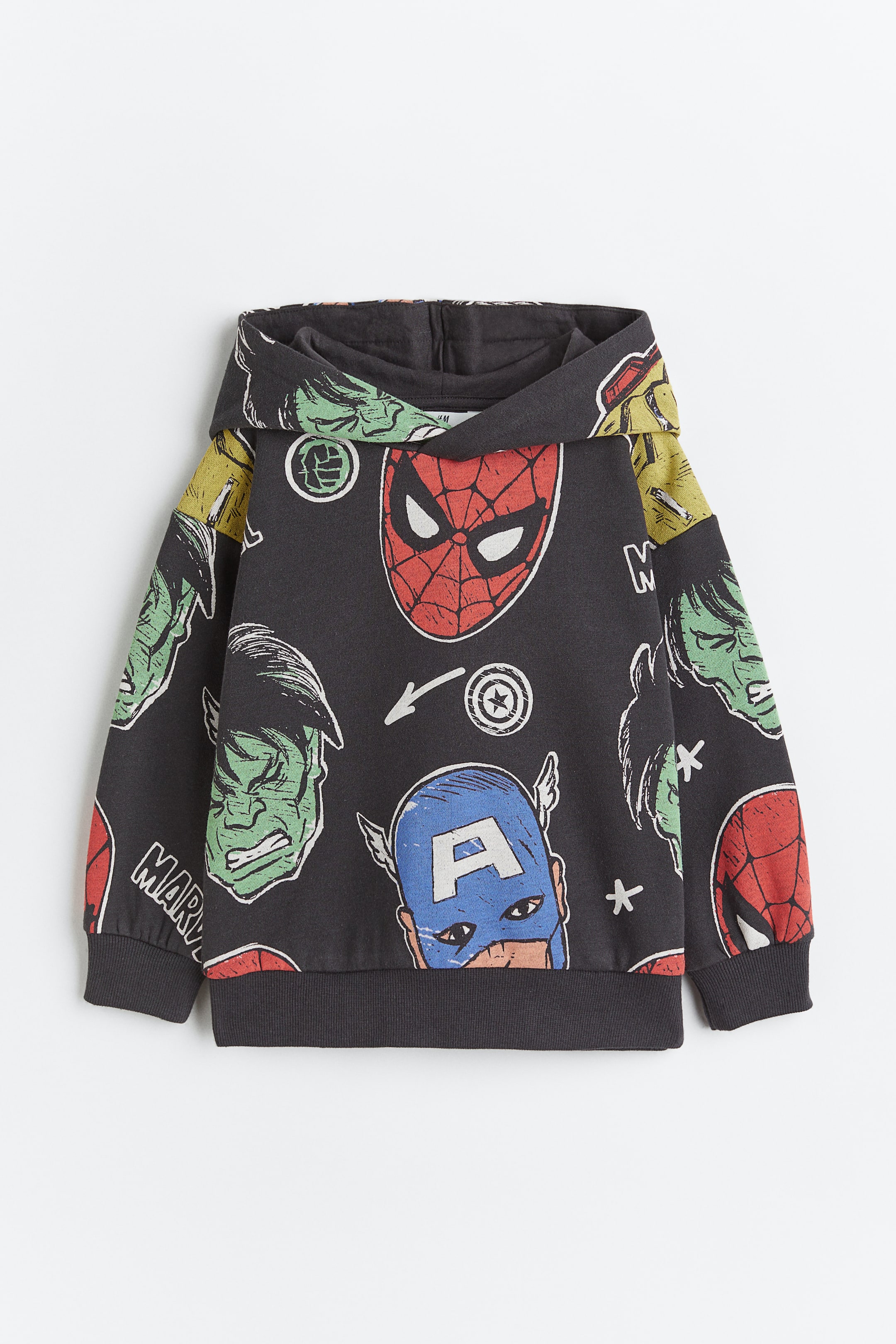 View larger image: Printed hoodie - Dark grey/Marvel Comics - Kids | H&M 1