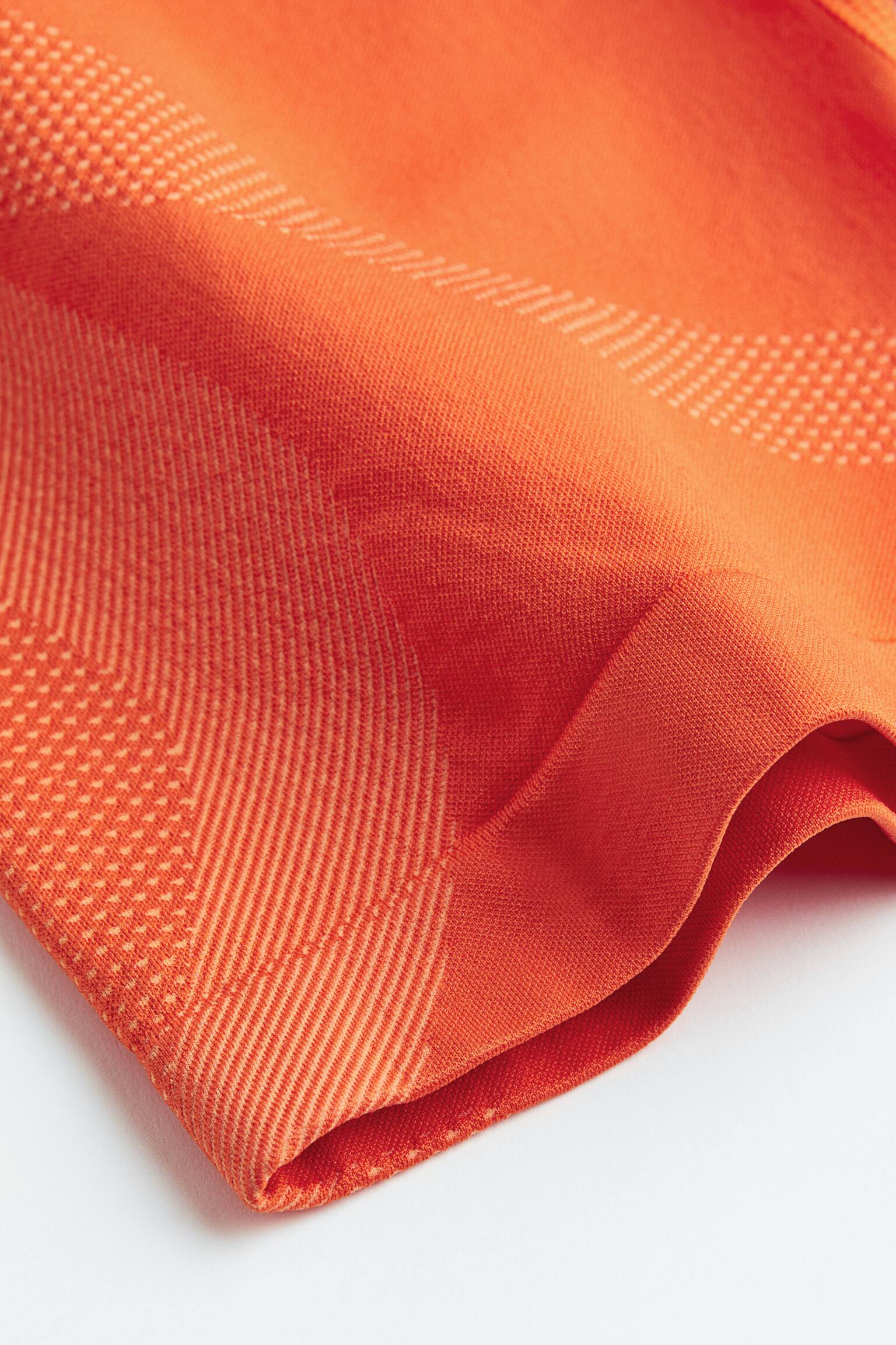 DryMove™ Seamless Activewear Shorts - Orange/Black/Grey - 3