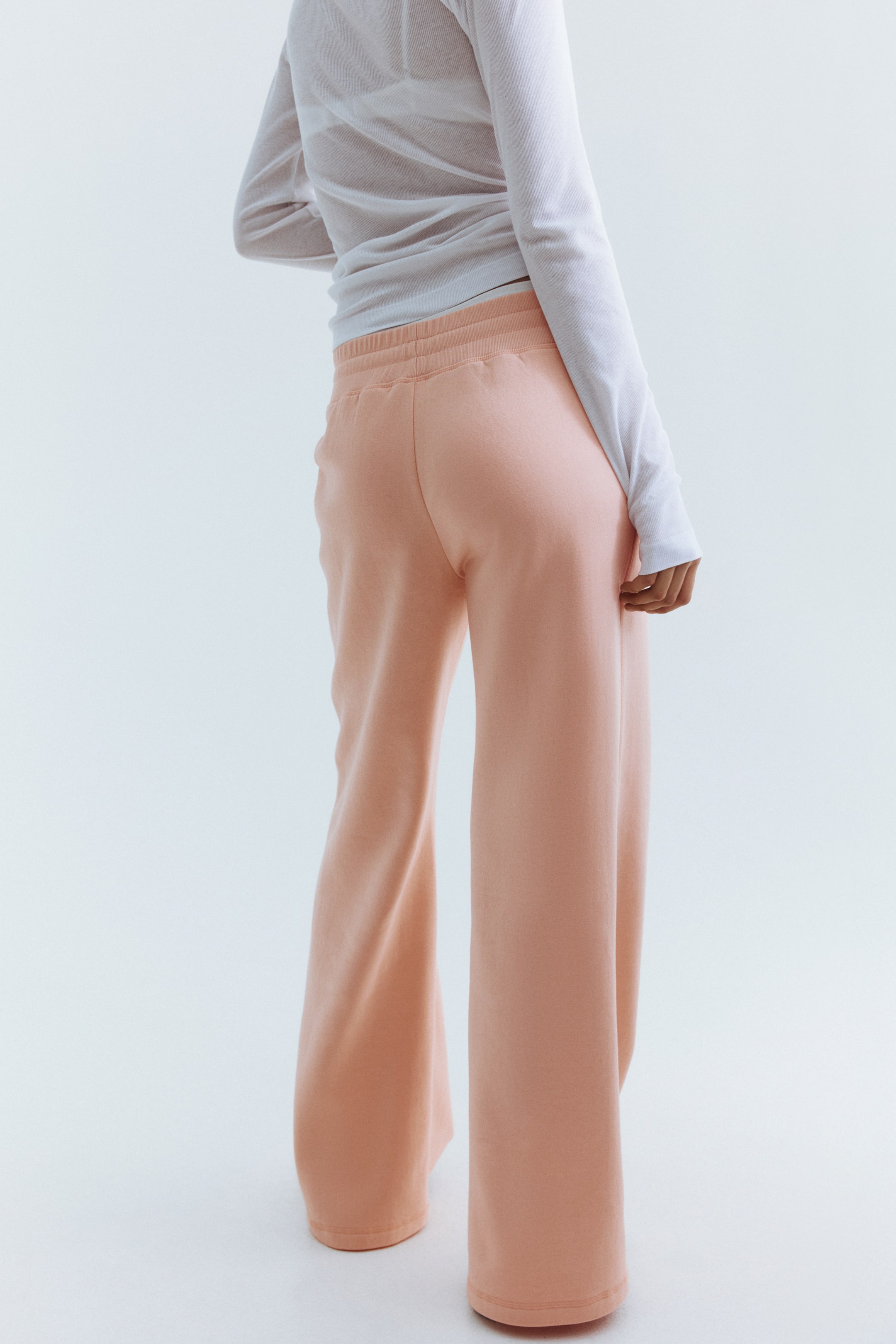 View larger image: Flared Sweatpants - Light peach pink - Ladies | H&M US 4