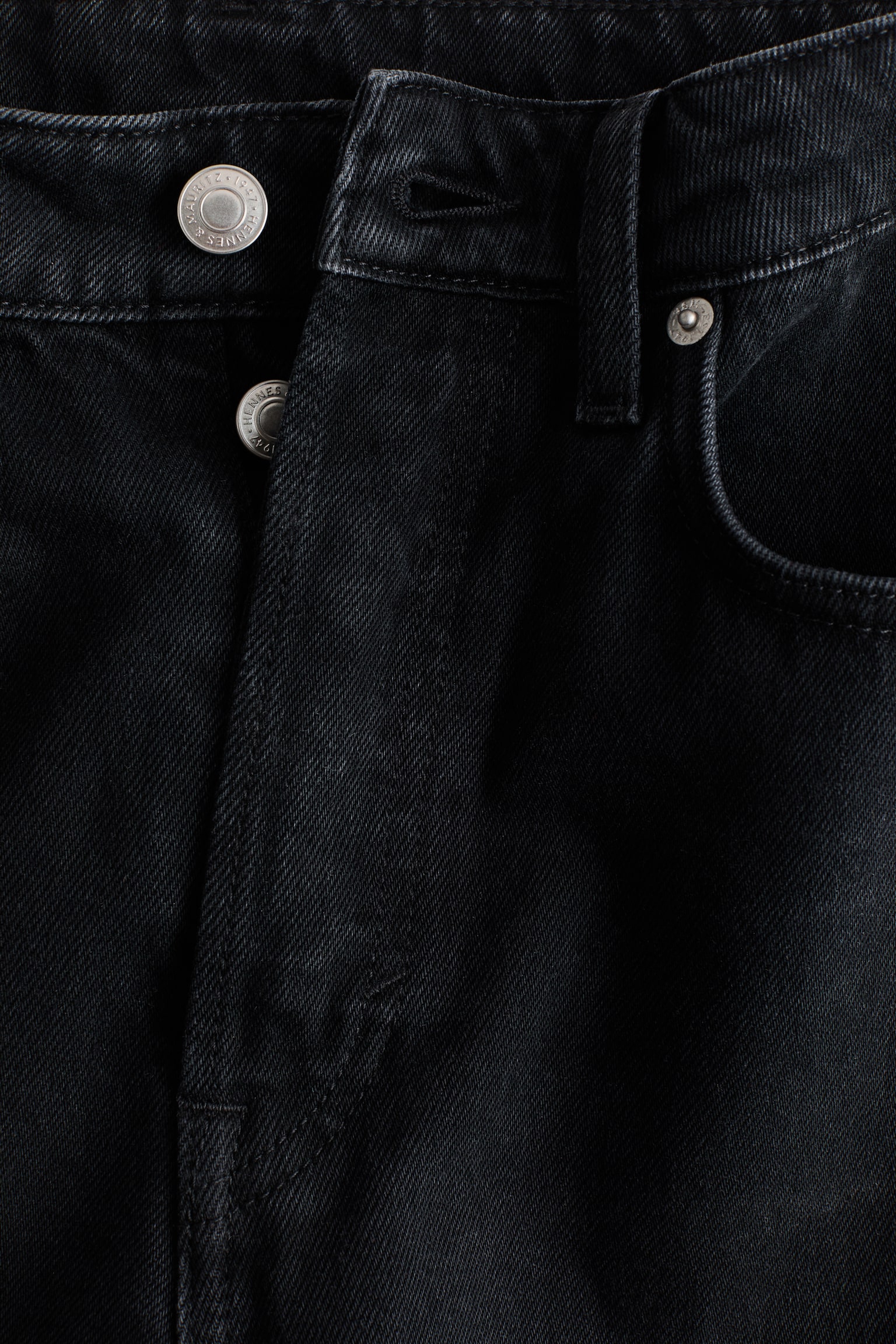 Straight High Waist Ankle Jeans - Spraná čierna/Béžová/Džínsovomodrá - 4