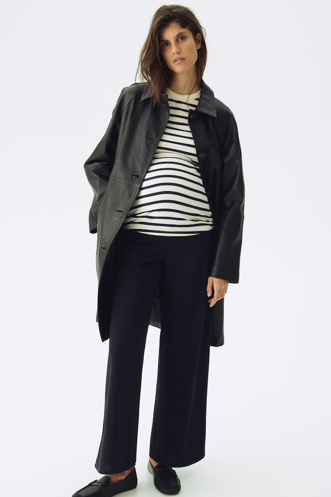 MAMA Ribbed top-White/Striped - 5
