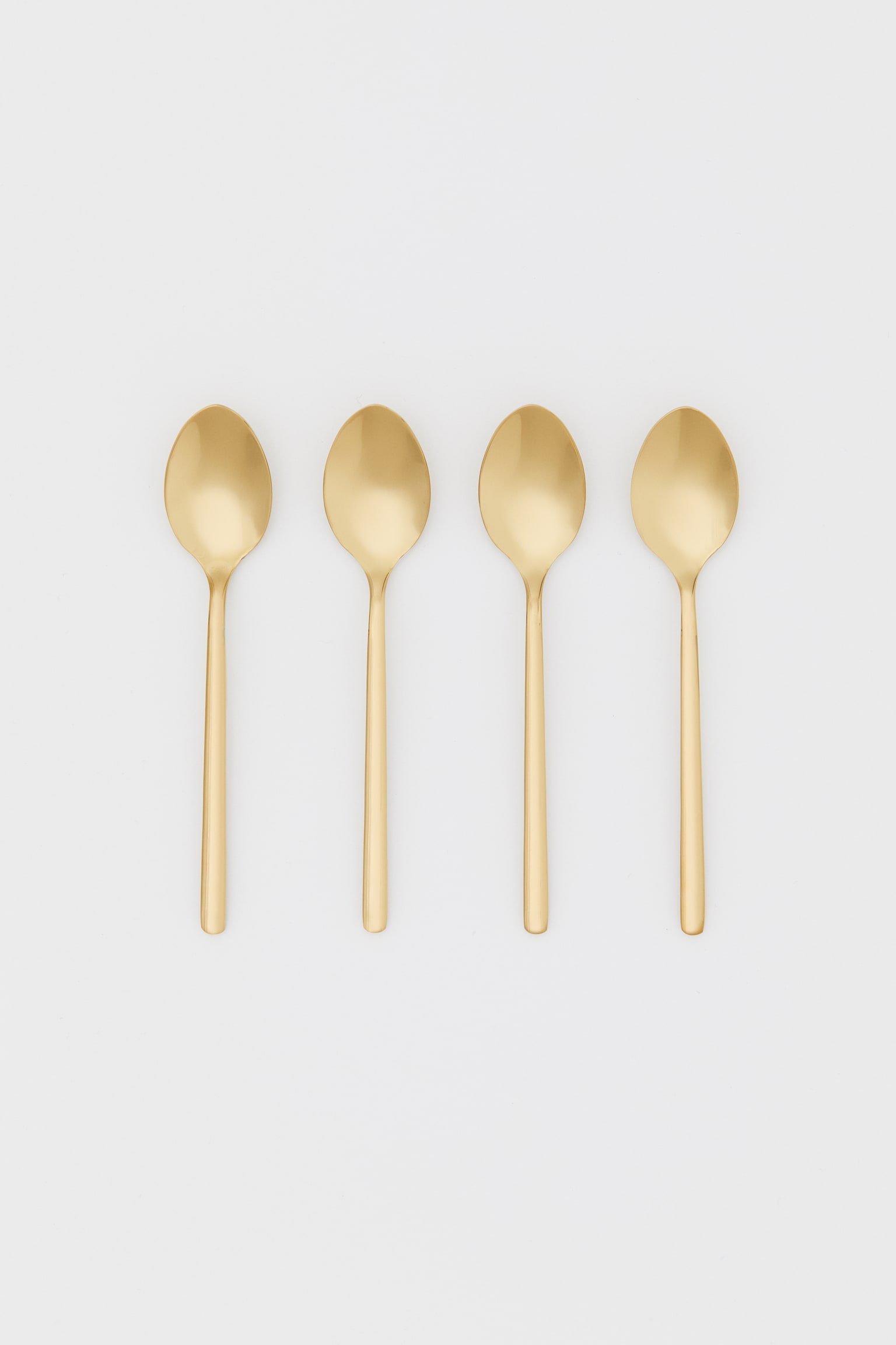 4-pack teaspoons - Gold-coloured/Polished/Gold-coloured/Matt/Black/Matt/Silver-coloured/Matt - 1