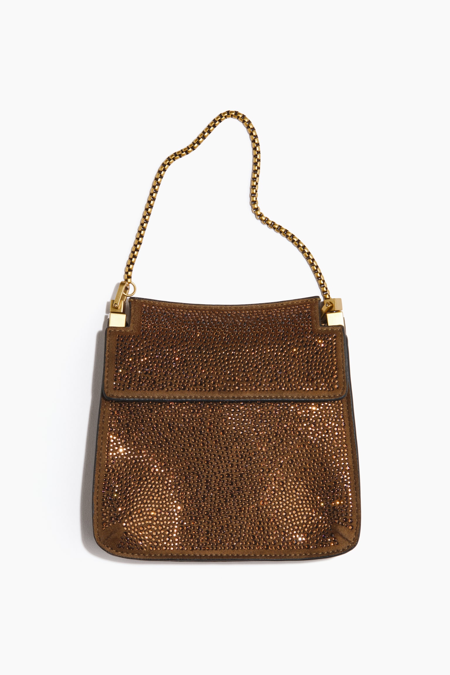 Embellished clutch - Brown - 2