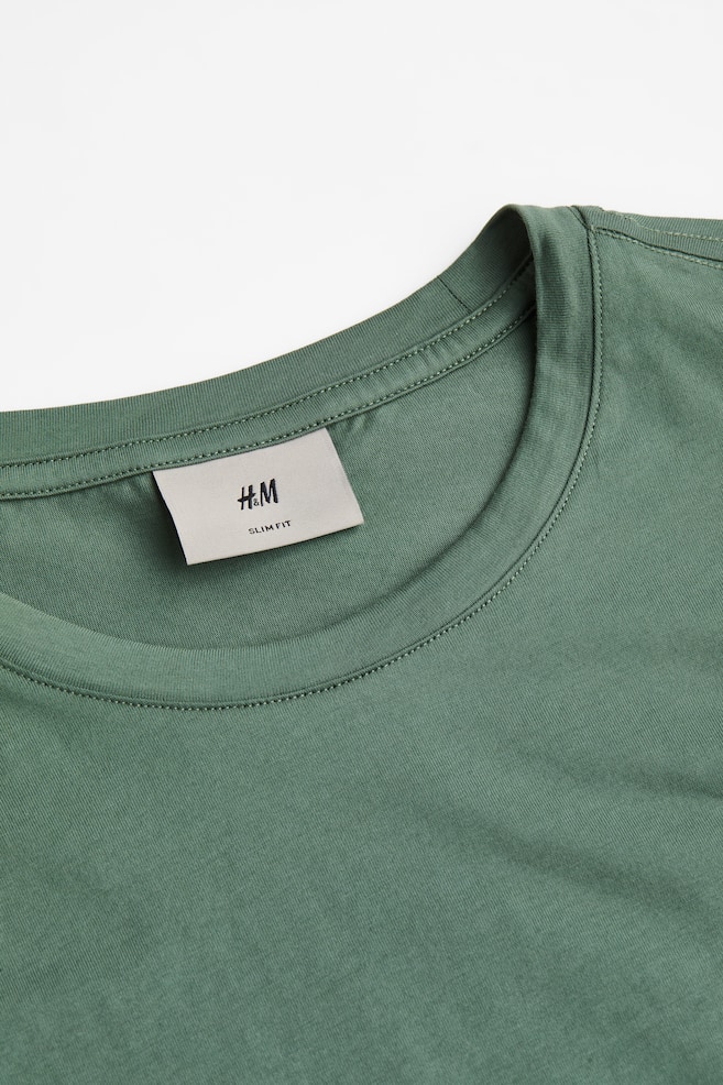 Slim Fit T-shirt i pimabomull - Mørk grønn/Hvit/Sort/Dueblå/dc/dc/dc/dc/dc/dc/dc/dc/dc - 6