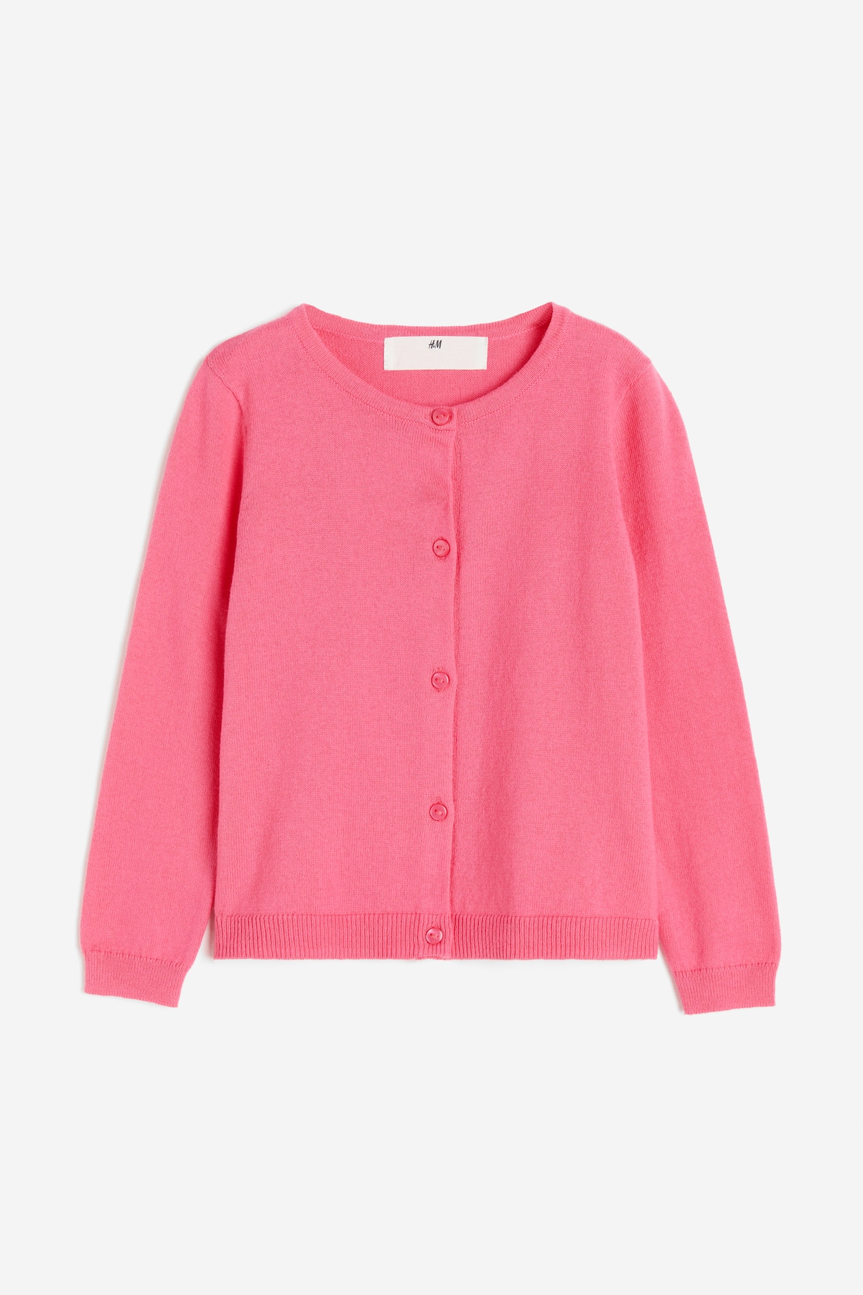 コットンファインニットカーディガン - ブライトピンク - Kids | H&M JP 