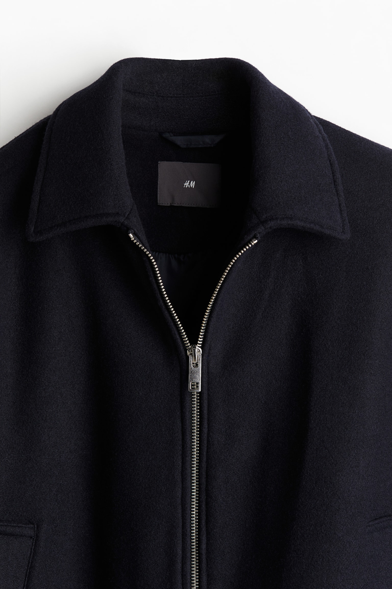 Wool-blend jacket - Navy blue/Dark grey - 3