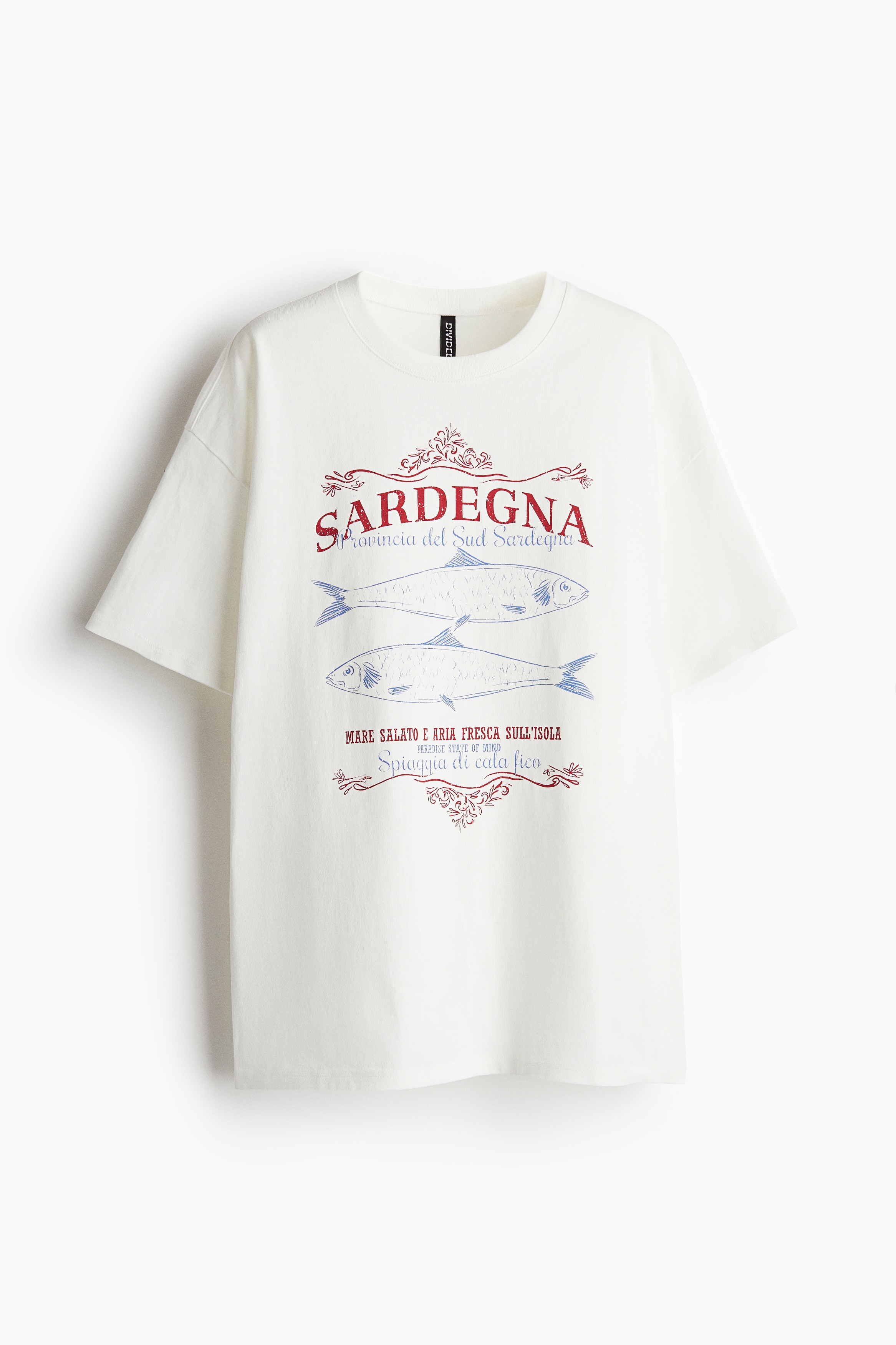 Oversized printed T-shirt - White/Sardegna/Brown/86/Light grey marl/Paris/White/Los Angeles