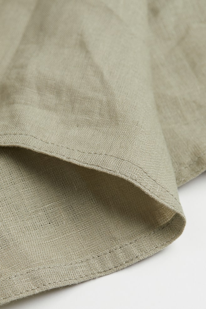 2-pack linen napkins - Light khaki green/White/Anthracite grey/Grey/dc/dc/dc/dc/dc/dc/dc - 4