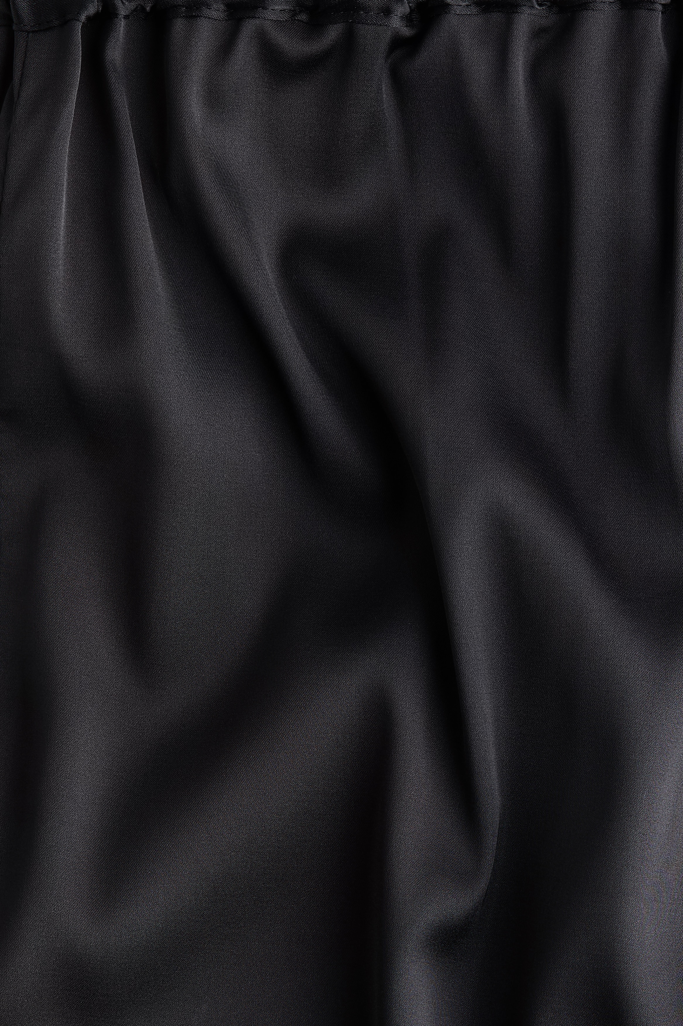 Embroidered satin trousers