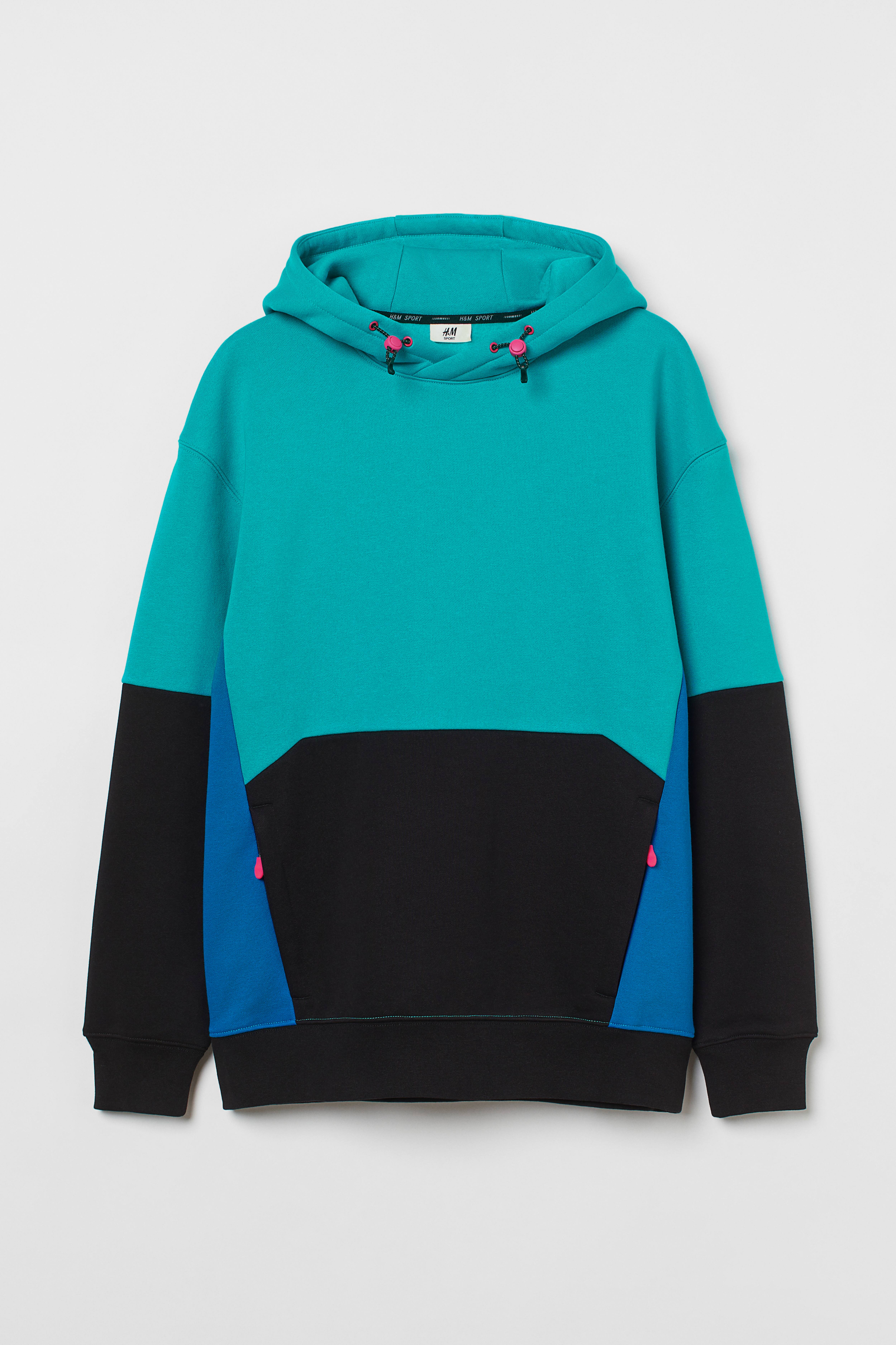 H&m color block hoodie hotsell