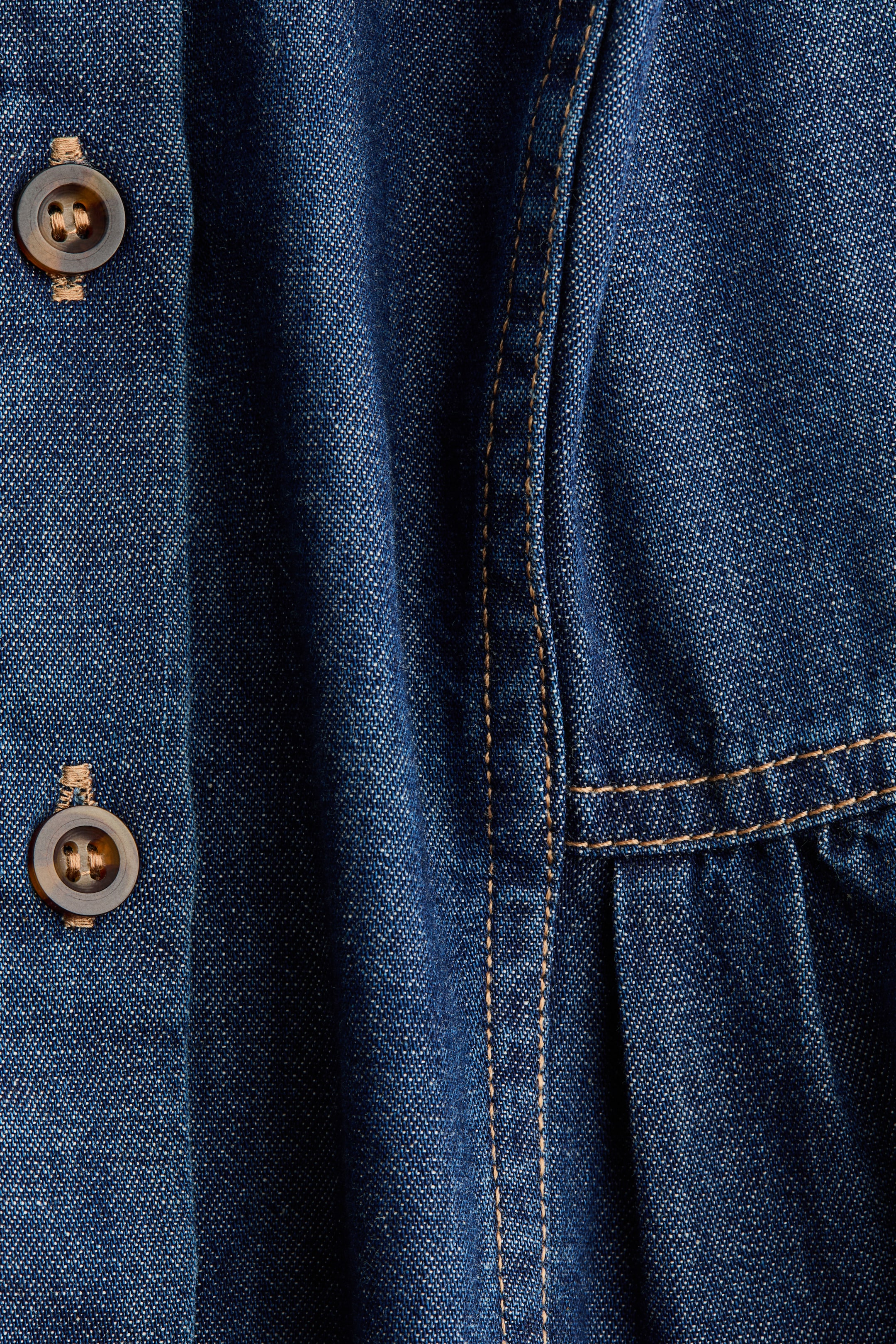 Denim Peplum Top