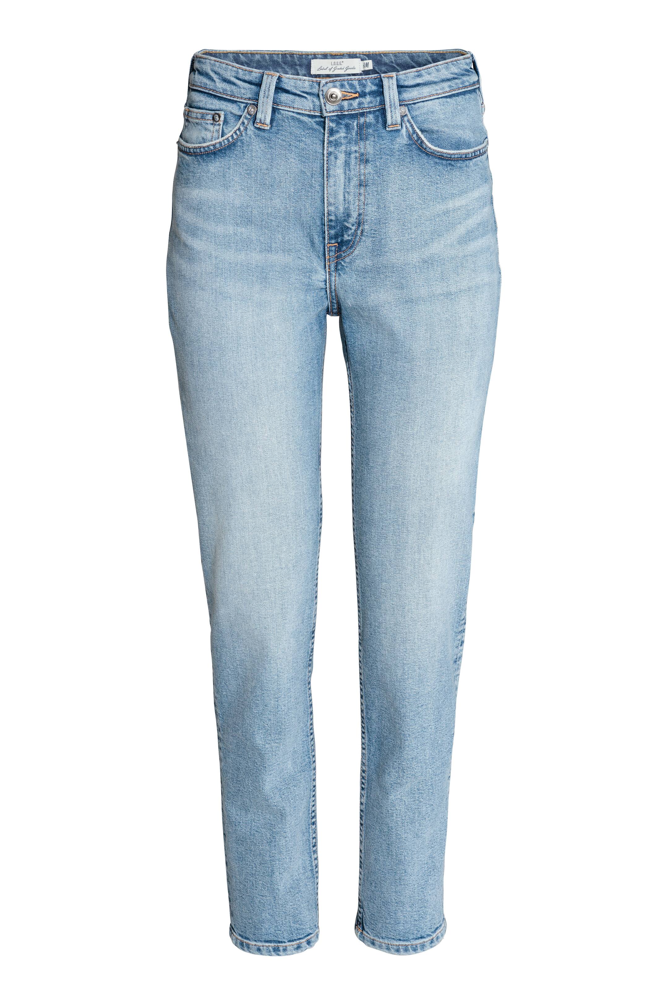 Ver imagem maior: Straight High Waist Jeans - Azul denim claro - SENHORA | H&M PT 1