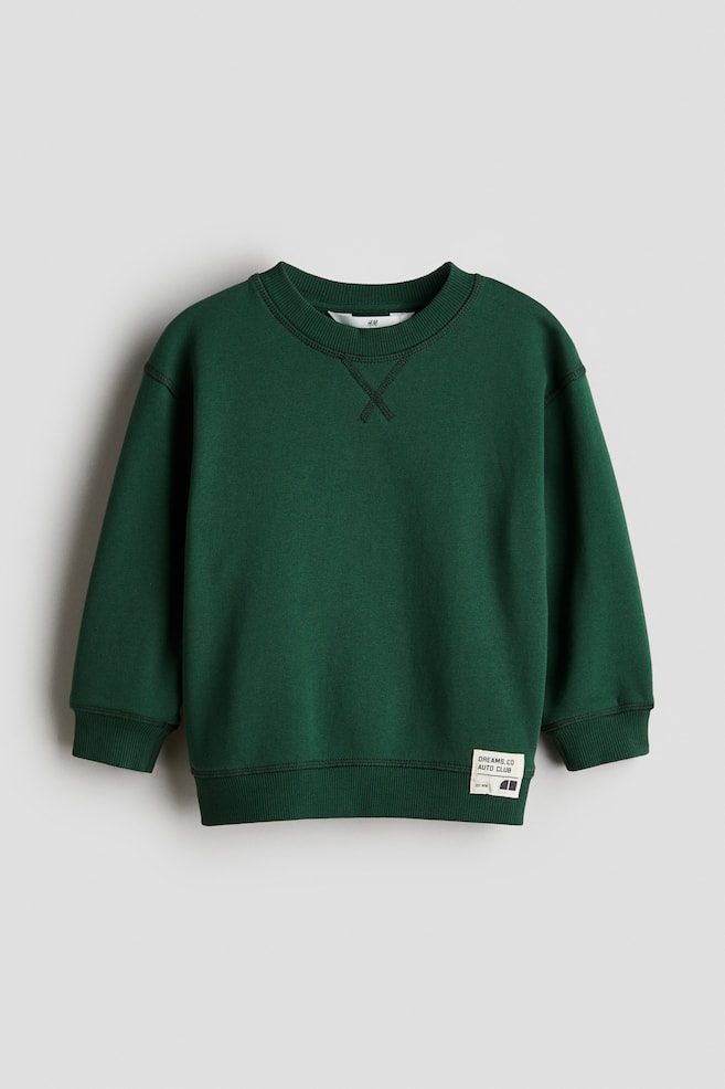 Cotton Sweatshirt - Green - 1
