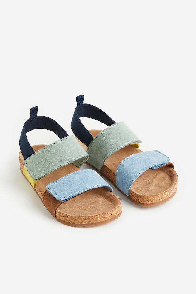 Sandals - Dusty blue/Block-coloured - 1