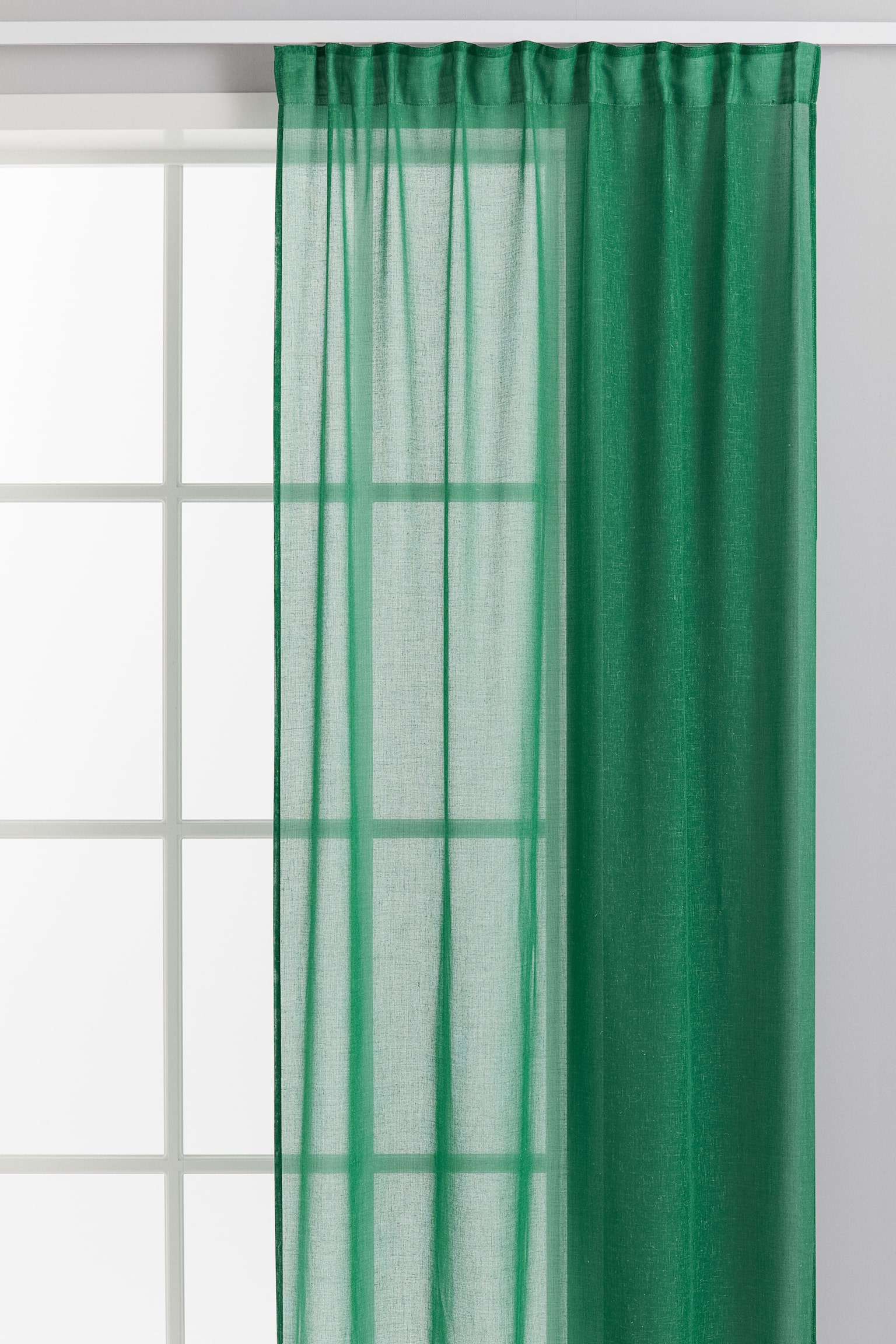 2-pack multiway curtain lengths - Emerald/White/Light beige/Fuchsia - 1