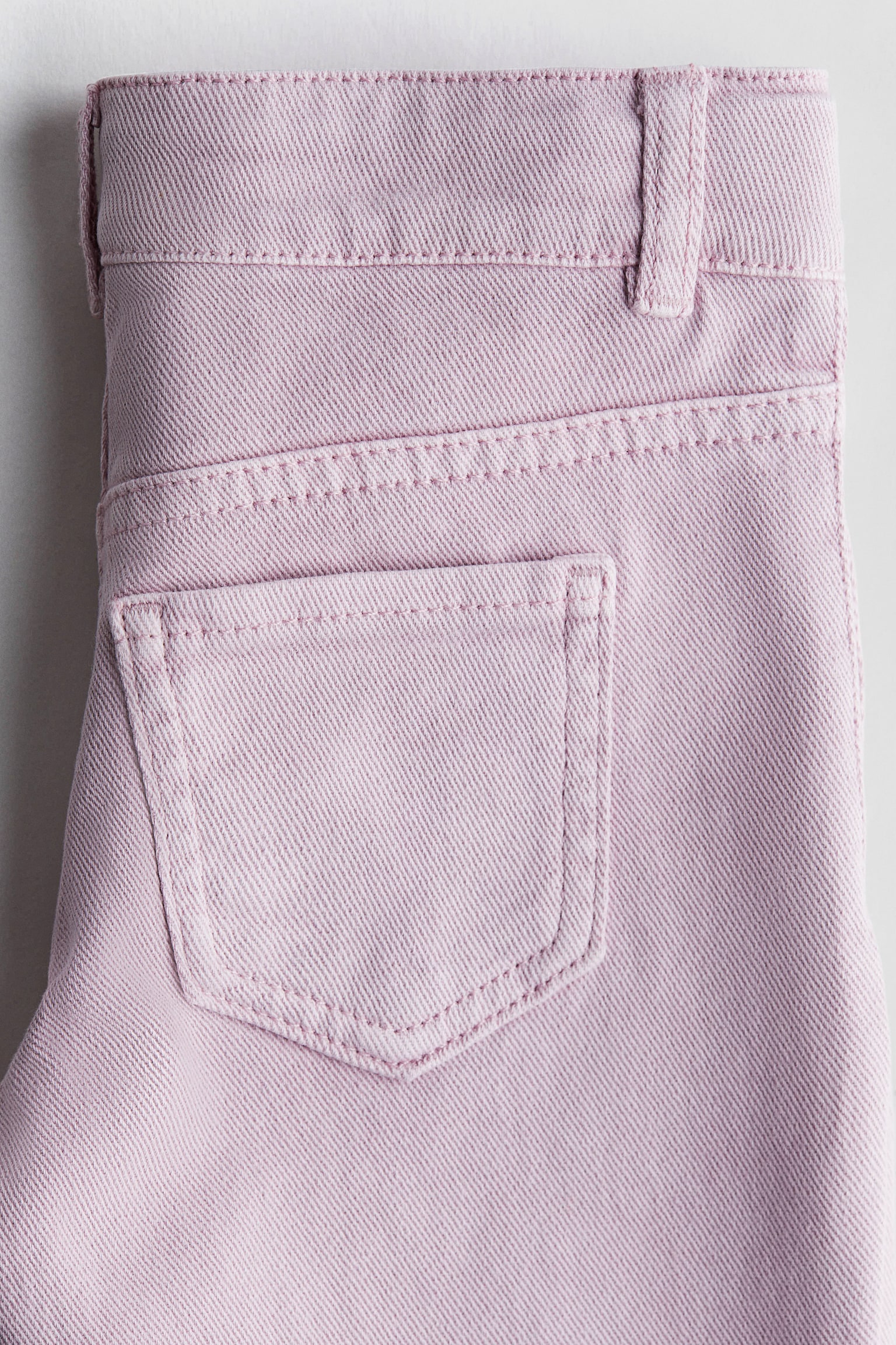 Jean doublé de jersey avec jambes évasées - Rose clair/Bleu denim - 2