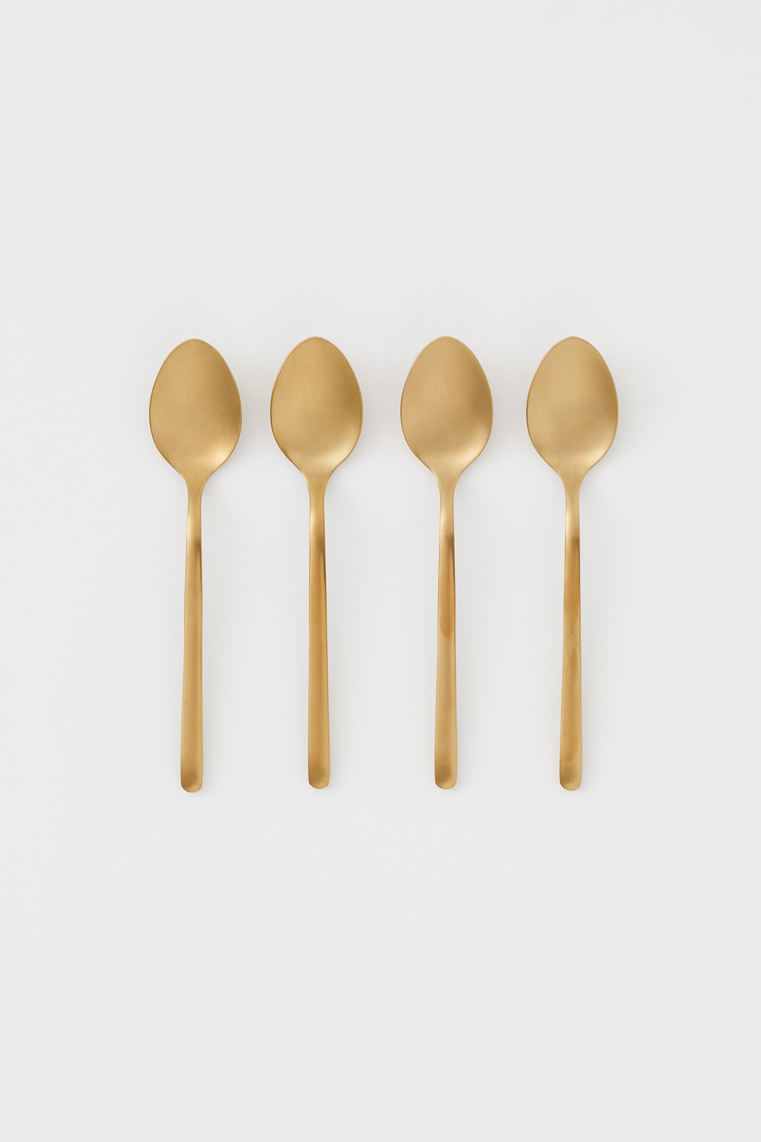 4-pack teaspoons - Gold-coloured/Matt/Black/Matt/Gold-coloured/Polished/Silver-coloured/Matt - 3