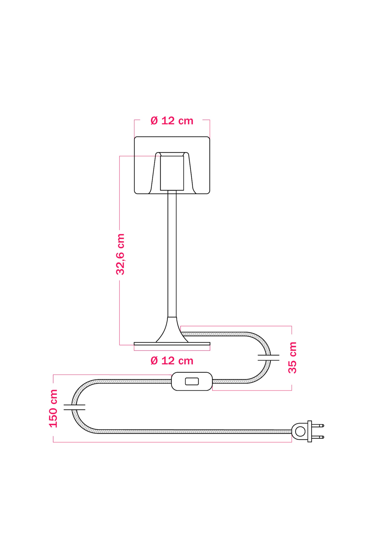 Magnetyczna Lampa Stołowa Ghost - Biały/Czarny - 5