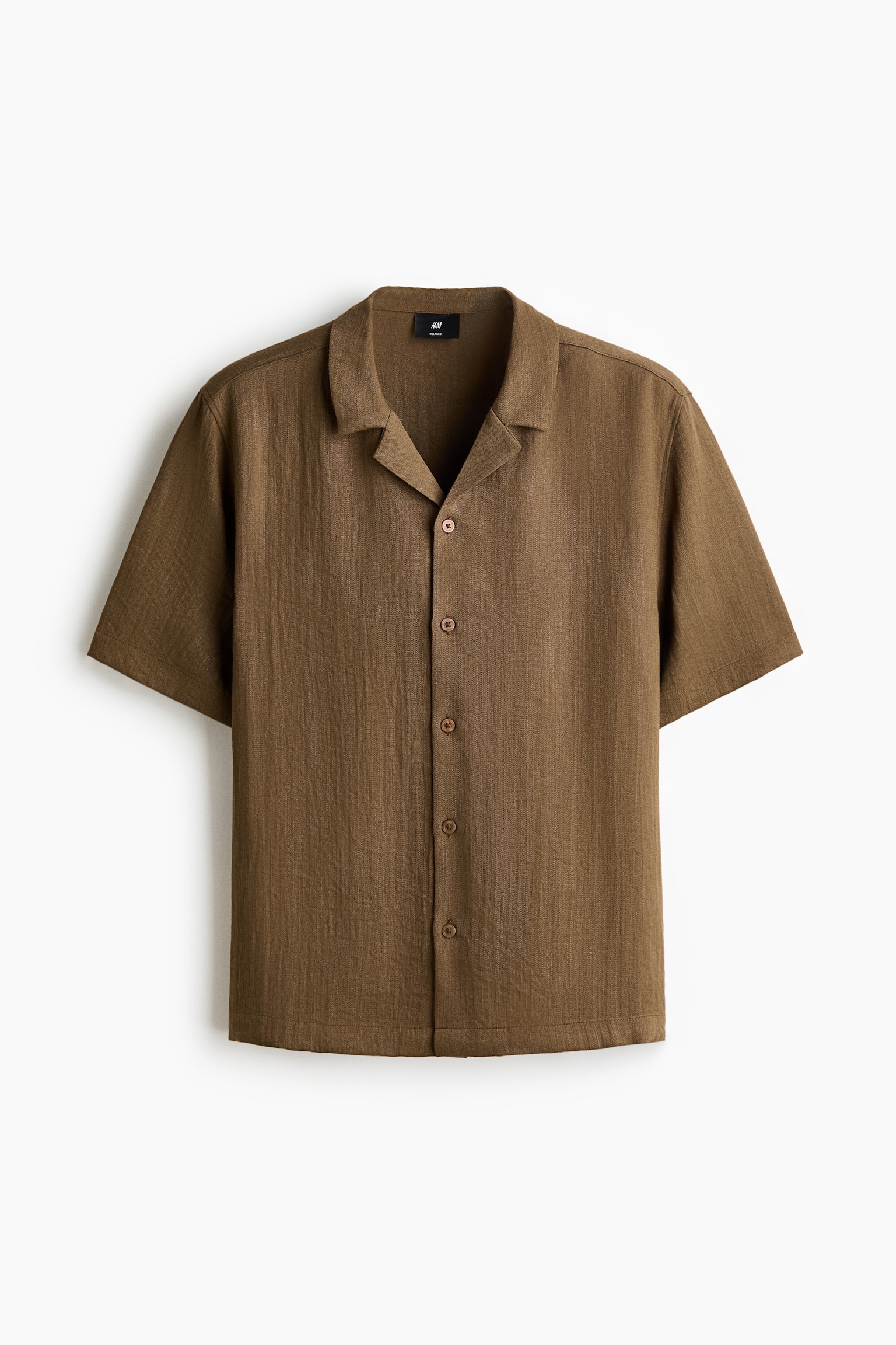 Relaxed-Fit Resort Shirt - Dark khaki green/Beige/Black/Dark blue - 1