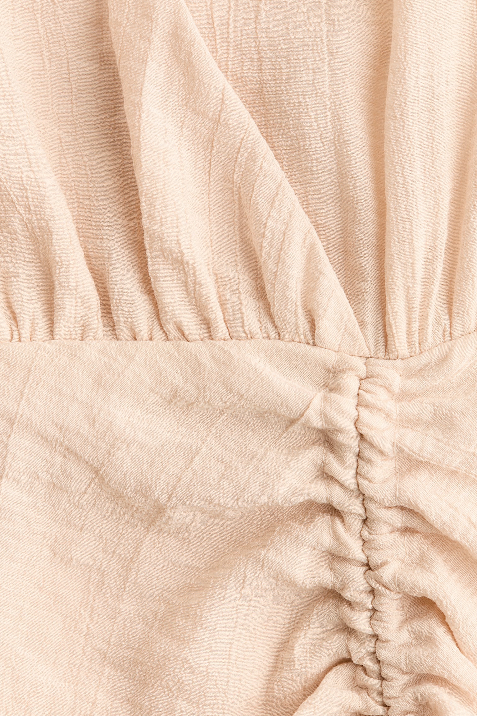 Женское платье H&M Drawstring-Detail Balloon-Sleeved, цвет: Светлый абрикосовый — фото 6