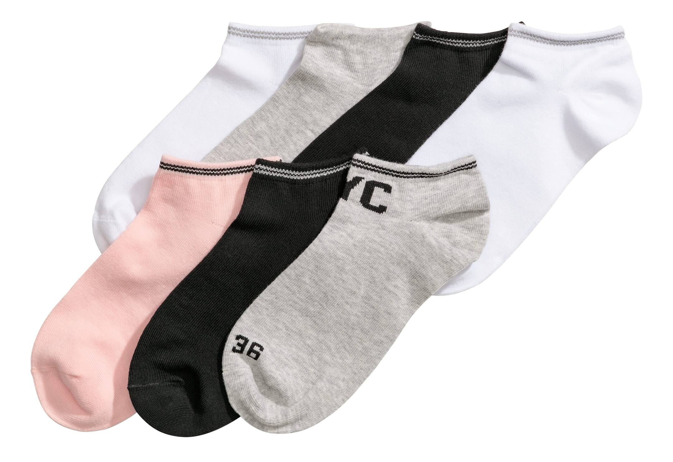 Vis større bilde: 7-pack ankelsokker - Grå/NYC - Kids | H&M NO 1