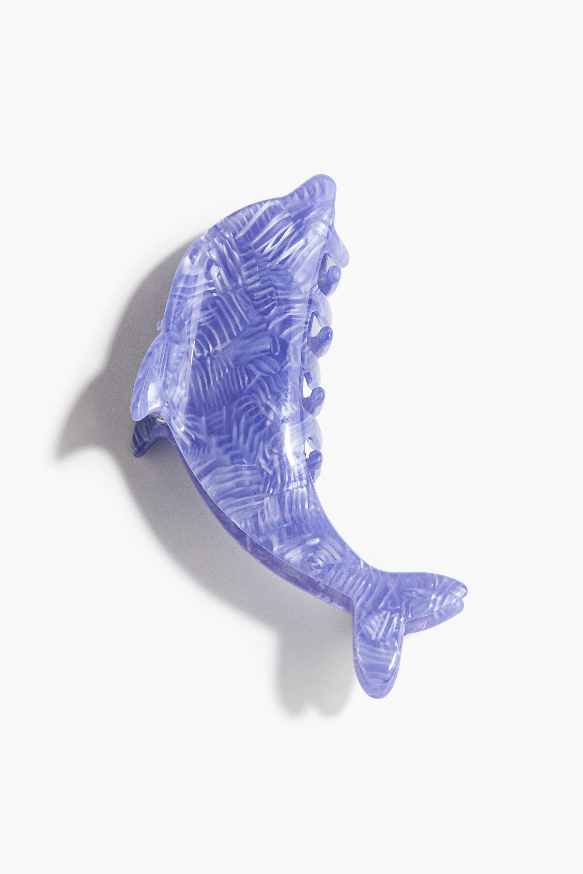 Dolphin-Shaped Hair Claw - Purple