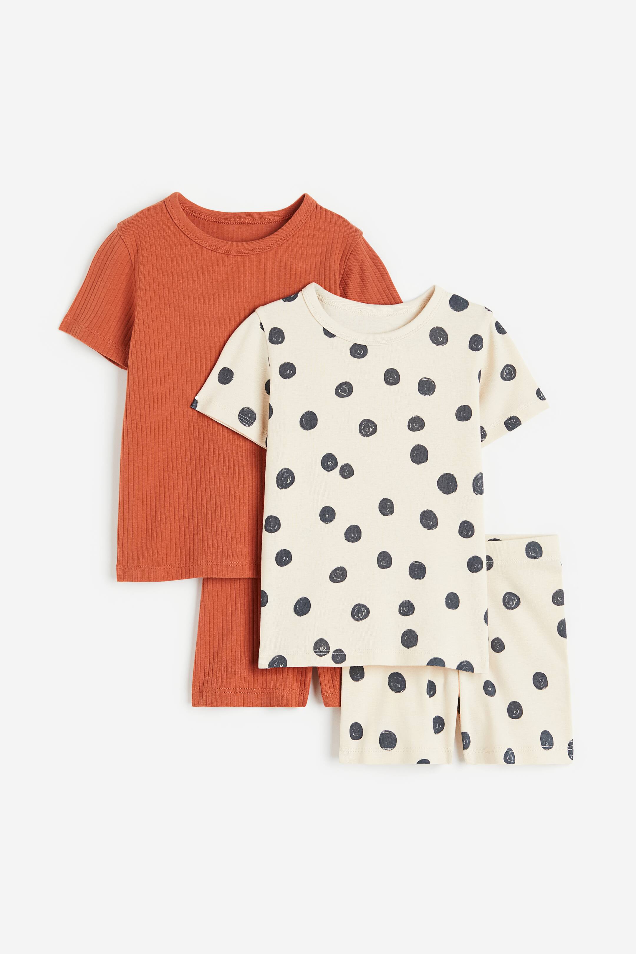View larger image: 2-pack cotton pyjamas - Light beige/Spotted - Kids | H&M HK 1
