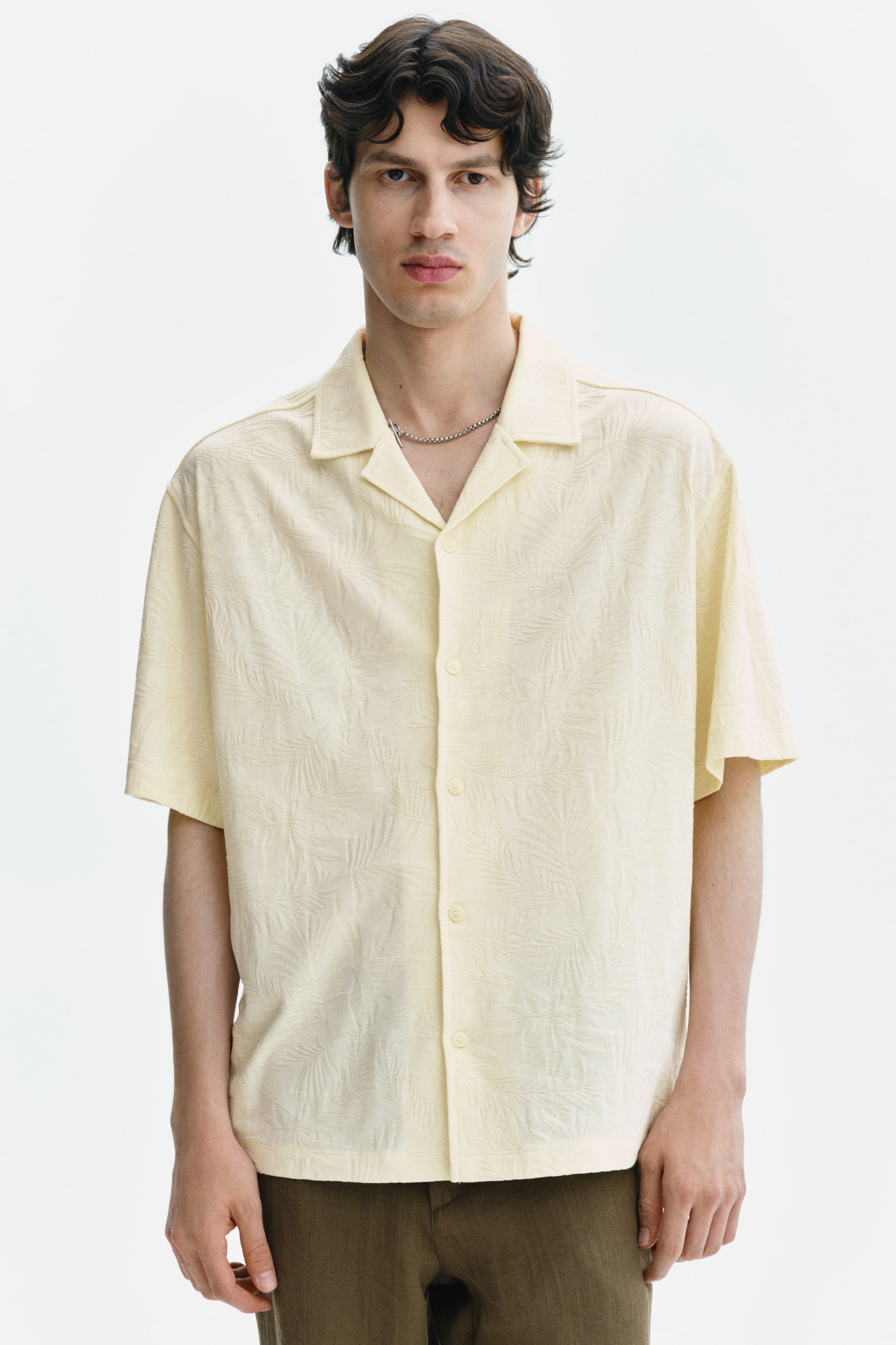 Chemise décontractée en jersey jacquard