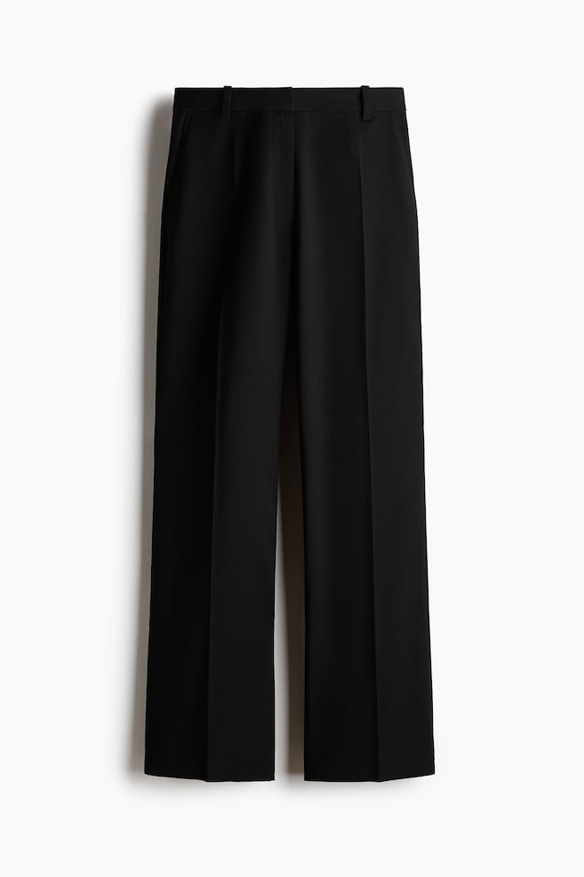 Elegante Hose mit Bootcut - Schwarz/Dunkelgrau/Nadelstreifen - 1