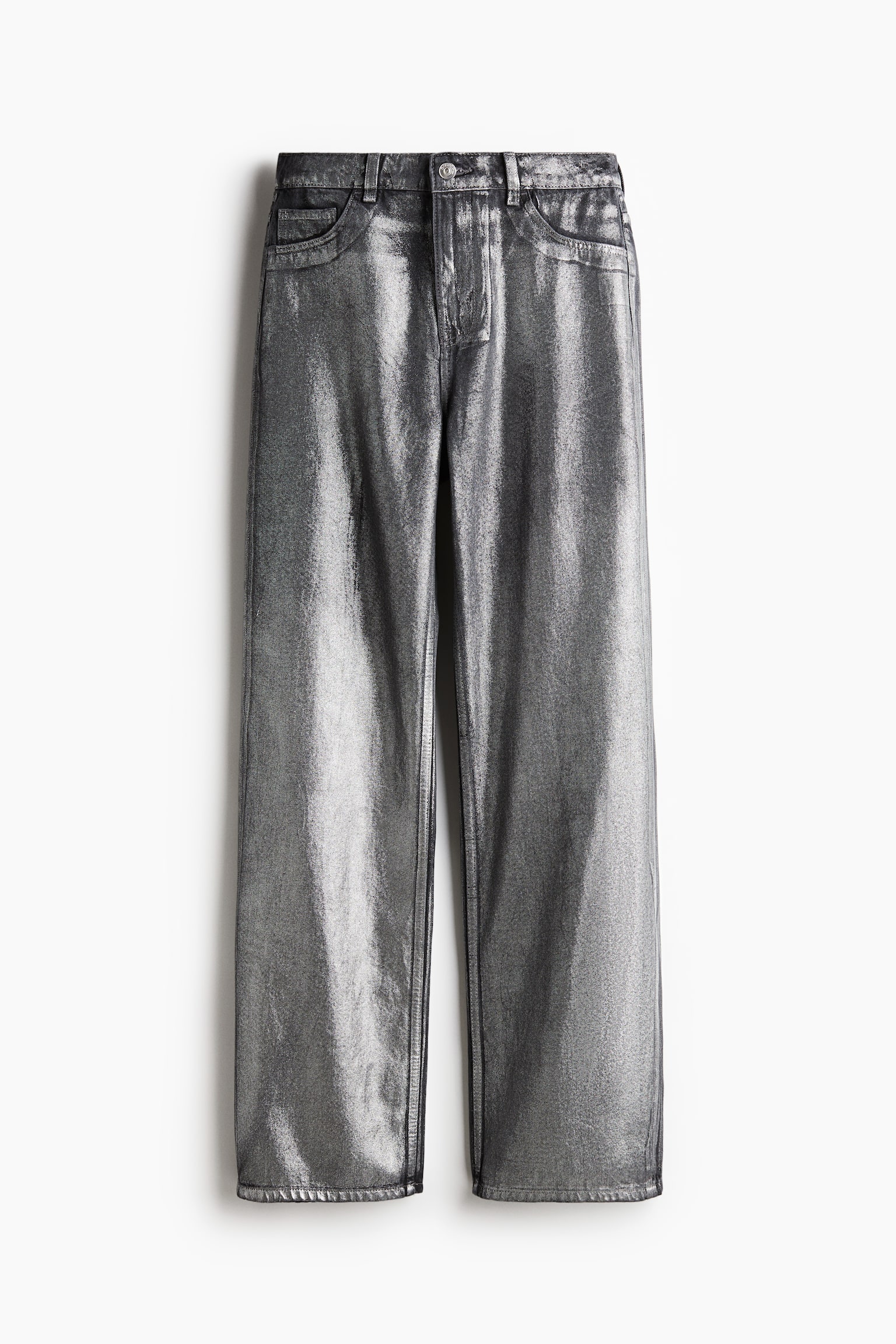 Wide High Jeans - Silver-coloured - 2