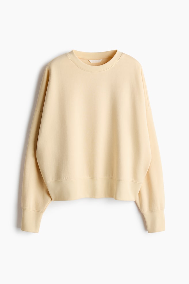 Oversized Sweatshirt - Light yellow/Light dusty blue/Navy blue/Gray melange - 1