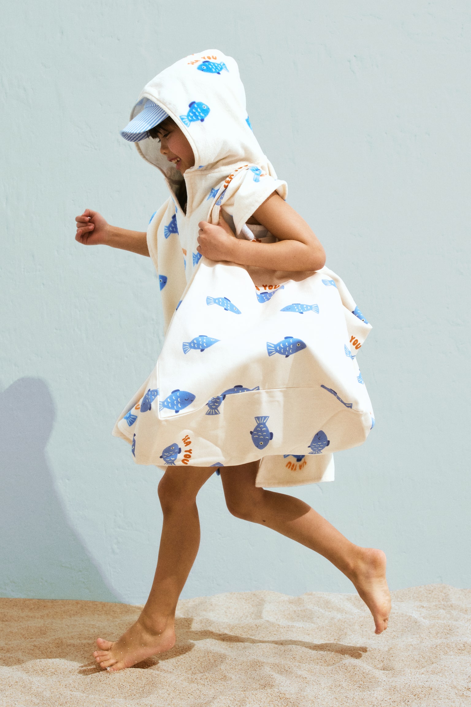 Patterned beach bag - Cream/Fish/Light beige/Lemons/Light yellow/Fruits - 2