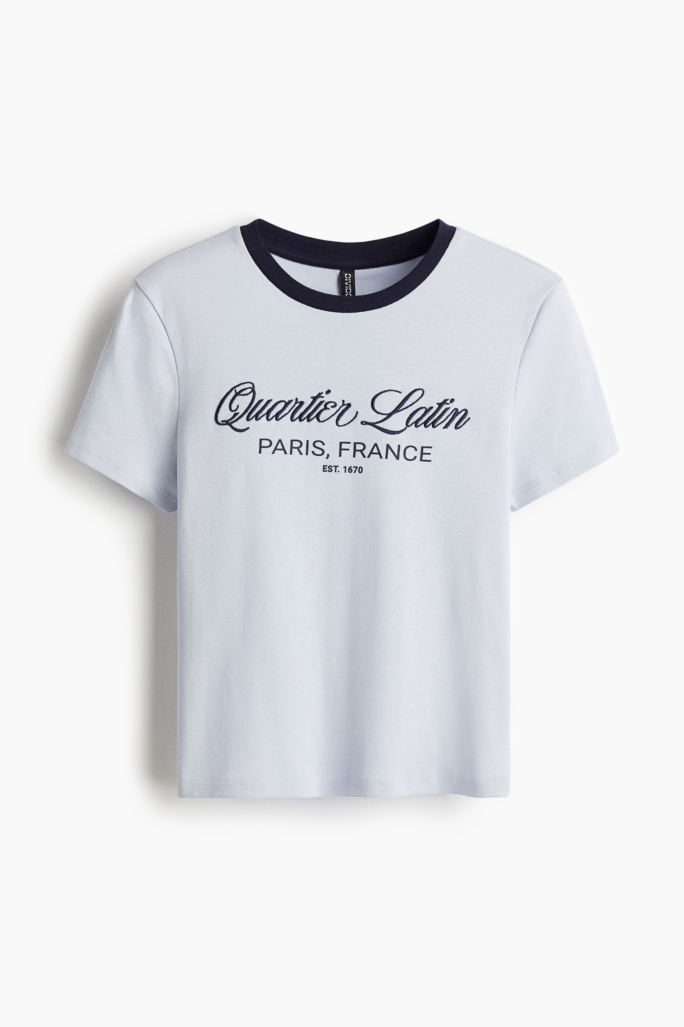 Cotton T-shirt - Light blue/Quartier Latin/White/Paris