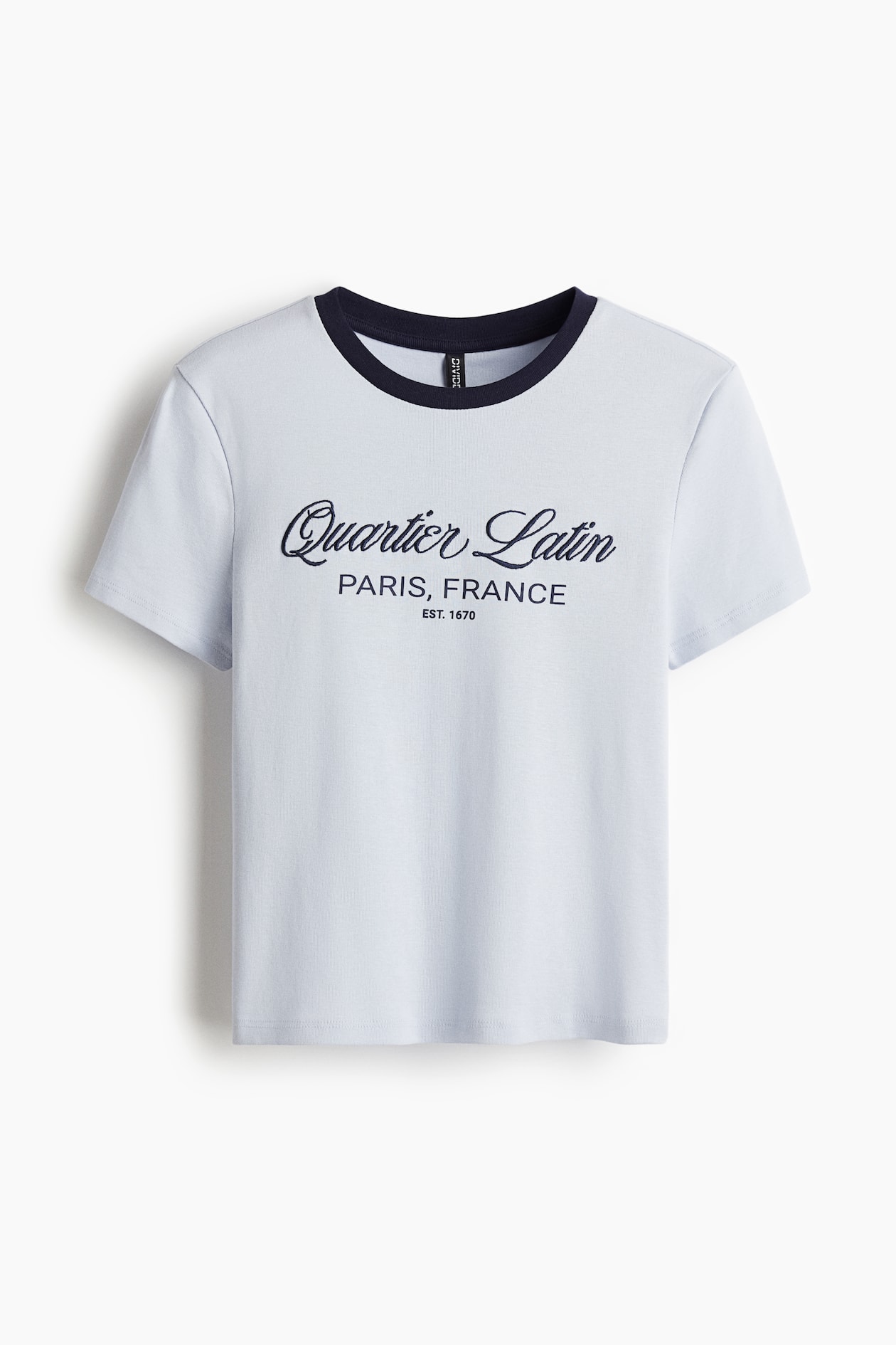 Hm T Shirt Donna Cotton T-shirt Light Blue/Quartier Latin Ladies